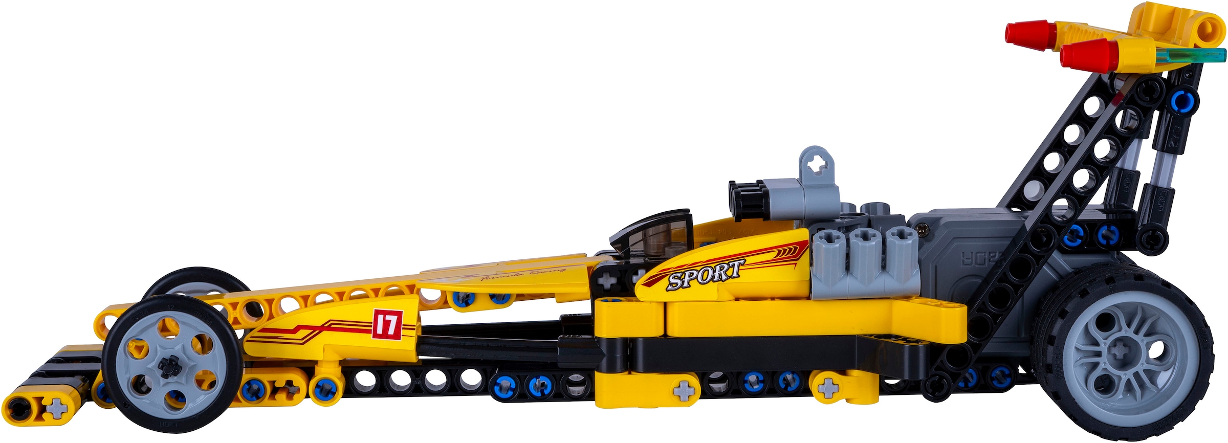 Jamara Konstruktions-Spielset »CaDA, Drag Racing gelb Bricks«, (151 St.)