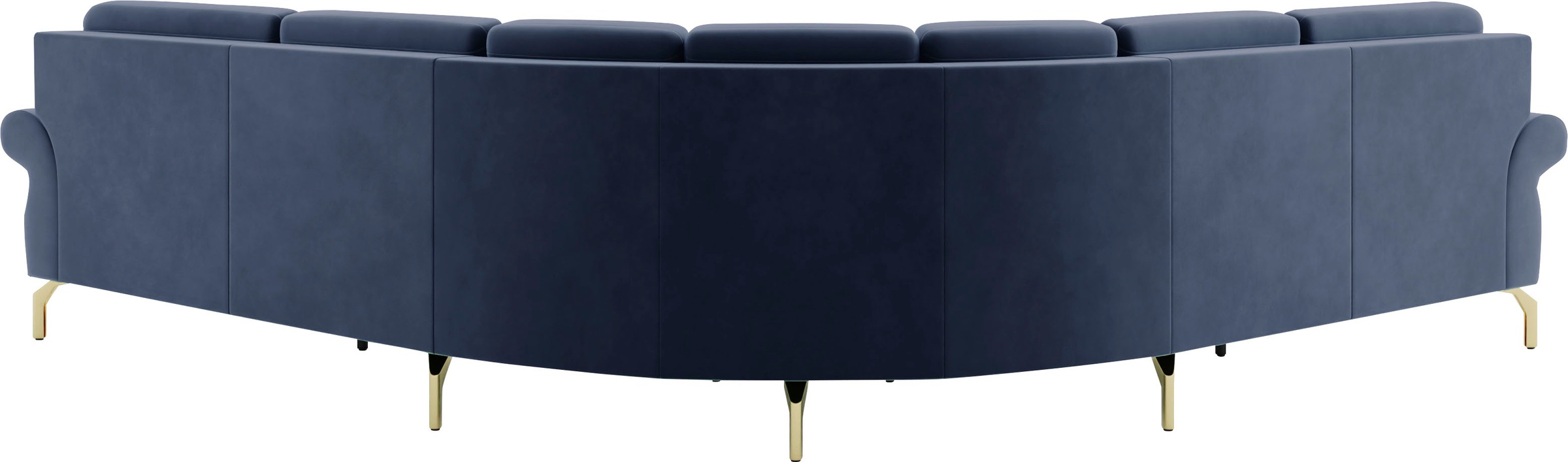sit&more Ecksofa »Orient 1 L-Form«, inkl. 4 Zierkissen mit Strass-Stein, goldfarbene Metallfüße