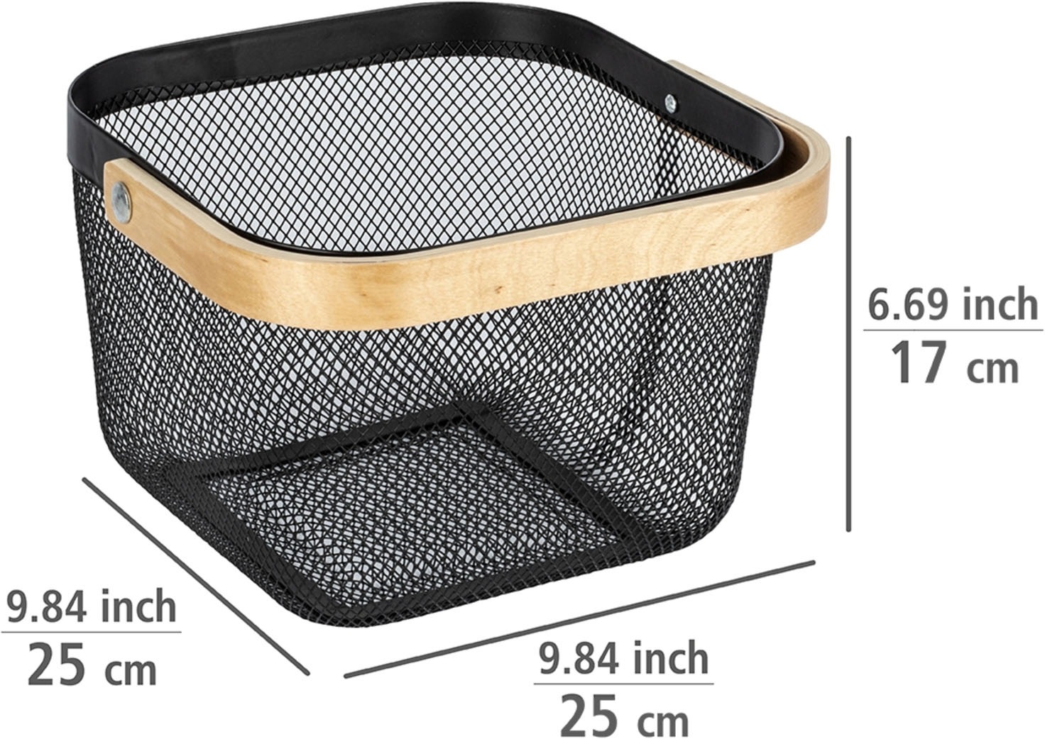 WENKO Aufbewahrungskorb »Bambusa« BxTxH: 25x25x17 cm