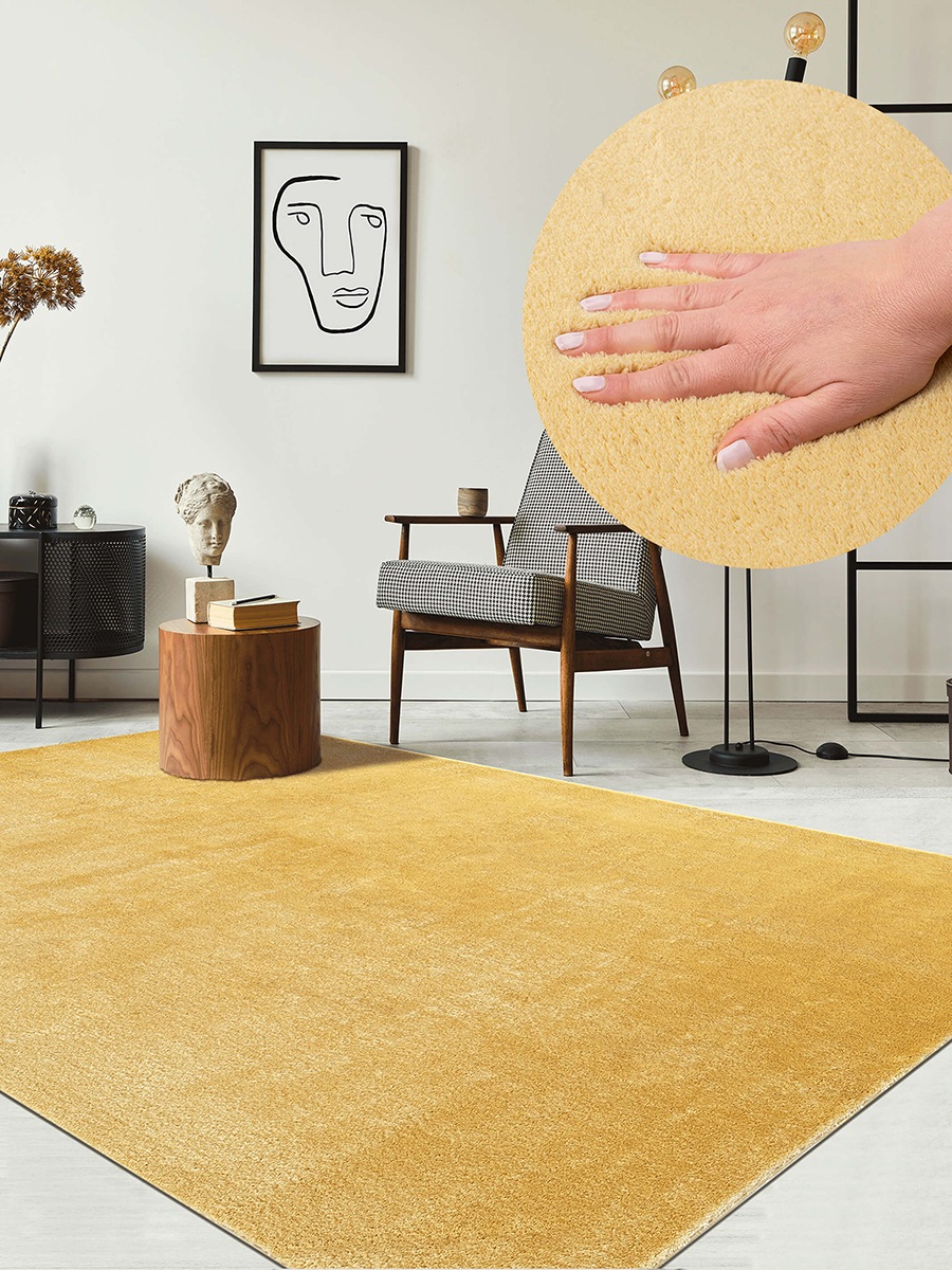 the carpet Teppich »Relax«, rechteckig, 16 mm Höhe, waschbarer Wohnzimmer Teppich modern rutschfest