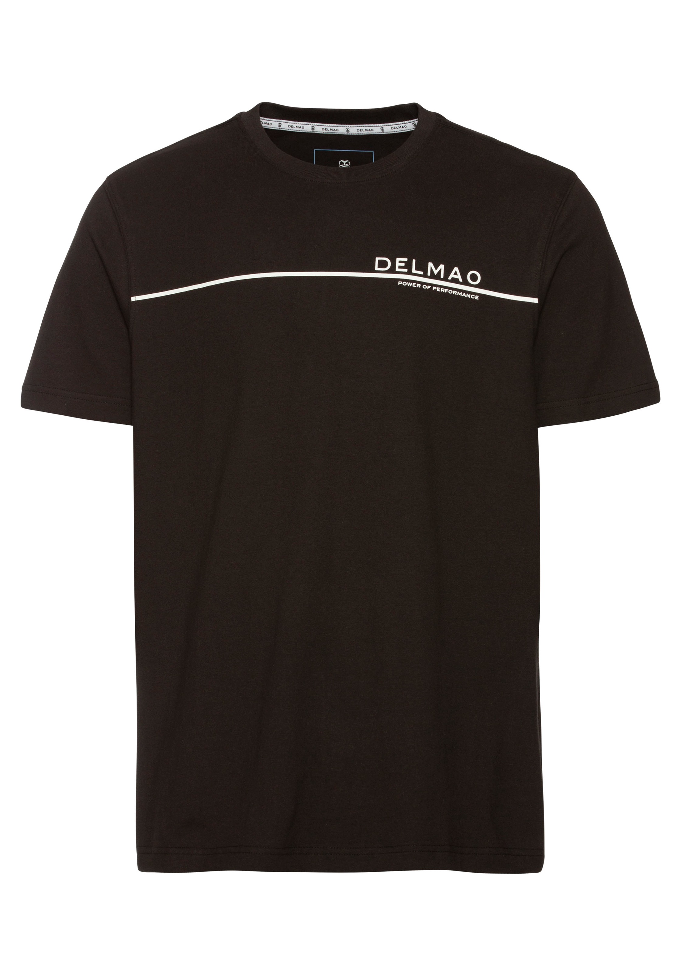DELMAO T-Shirt, Kurzarm, mit coolem Print, Rundhalsausschnitt, aus 100% Baumwolle