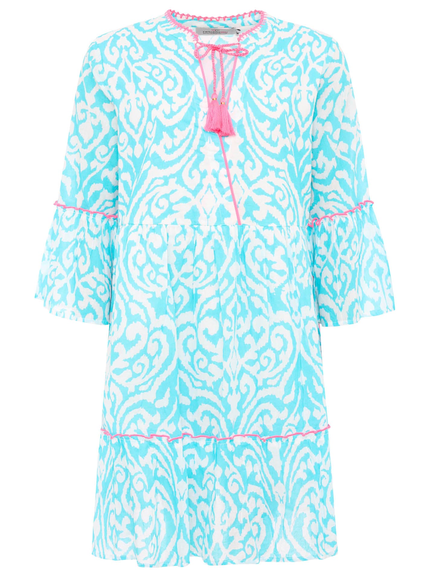 Zwillingsherz Sommerkleid "Kleid "Ornamente"" Eingrifftaschen mit Tasseln, günstig online kaufen