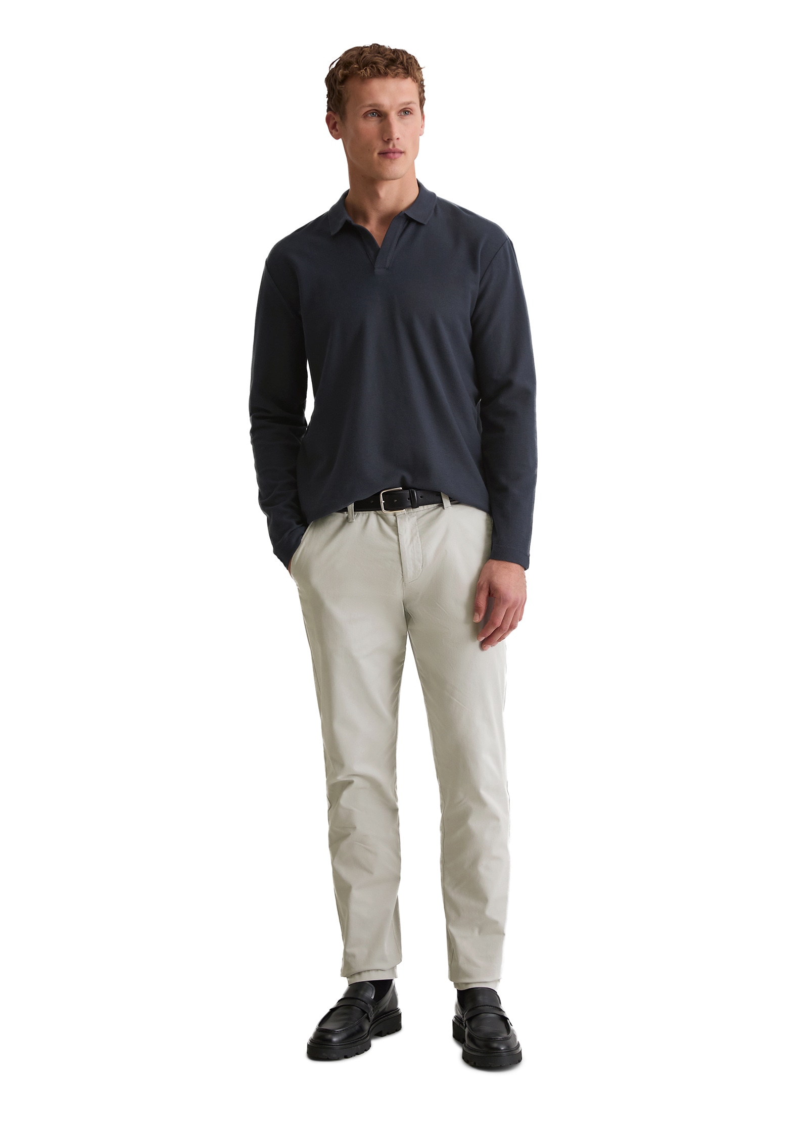 Marc O'Polo Langarm-Poloshirt »aus weichem Bio-Baumwoll-Jersey«