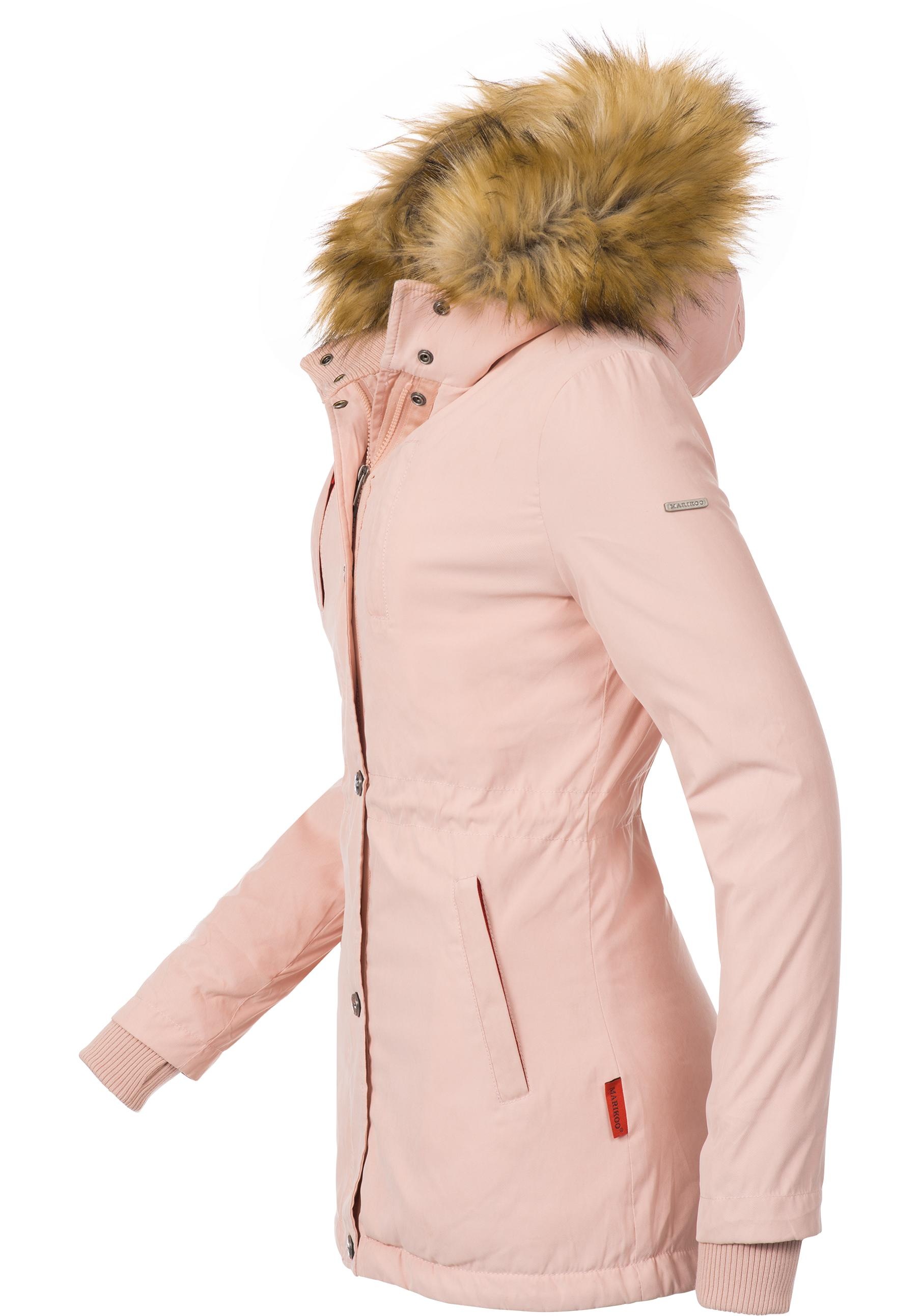 Marikoo Wintermantel »Akira«, edler Winterparka mit Kunstfellkapuze