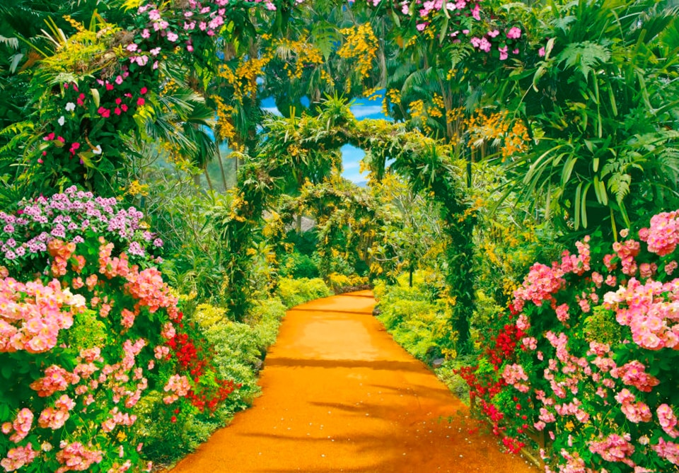 Papermoon Fototapete »Flower Alley« glatt