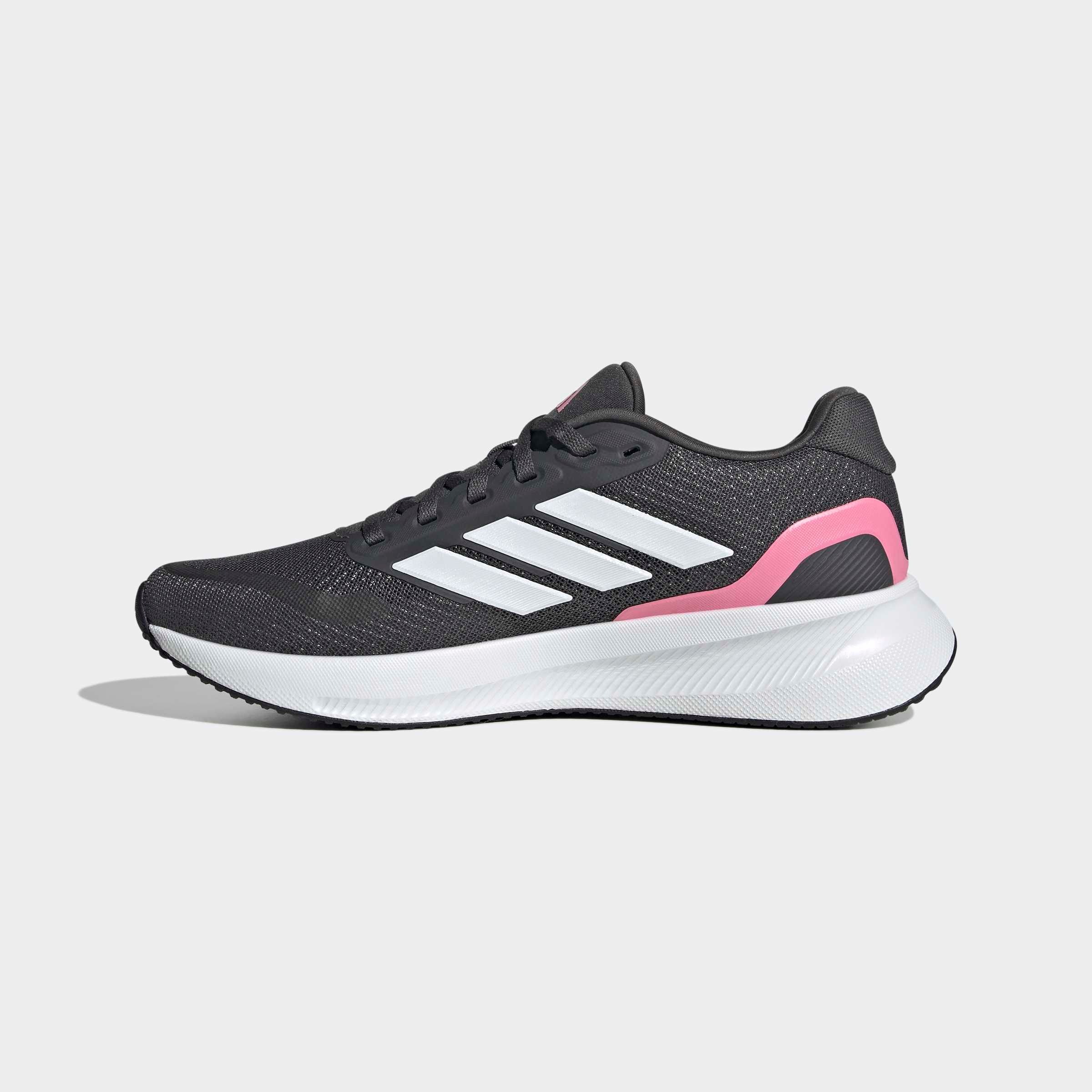 Laufschuh ADIDAS PERFORMANCE "RUNFALCON 5", Damen, Gr. 41, grau six, ftwr weiß, bliss pink, Synthetik, Textil, Schuhe Laufschuh 2