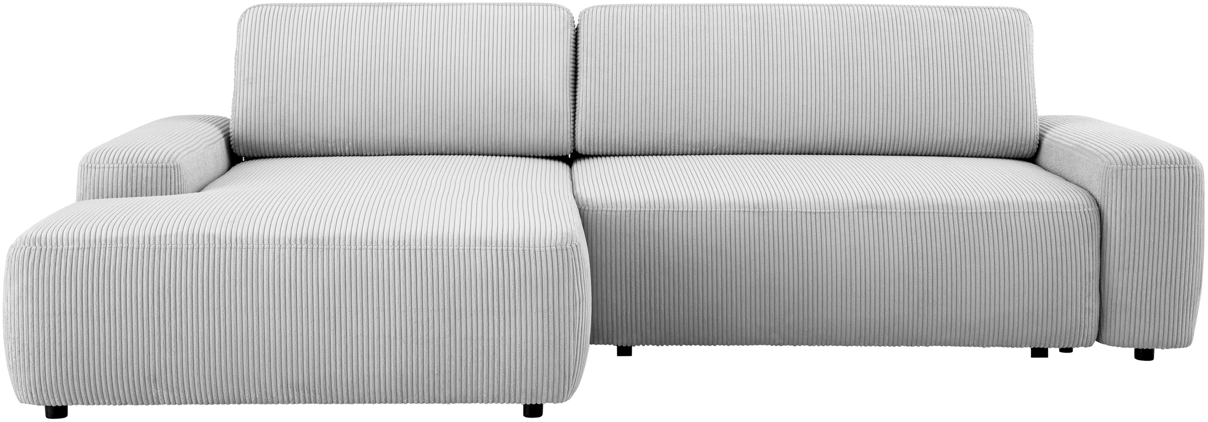 INOSIGN Ecksofa »TORGE (264cm), Schlafsofa in Cord, Samtvelours o Struktur fein, L-Form«, Schlaffunktion, Bettkasten, Liegefläche: 125/210 cm