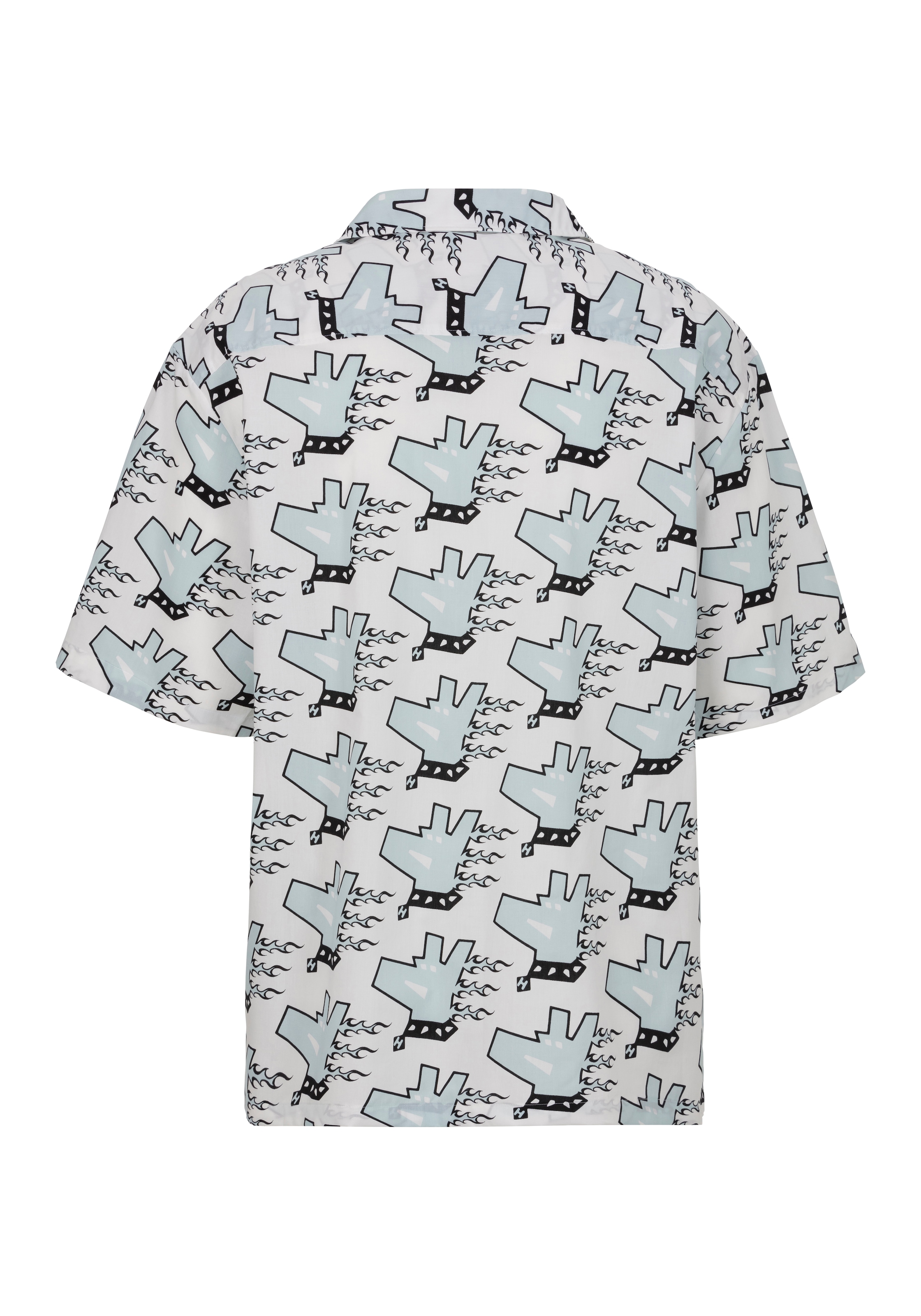 HUGO Blue Kurzarmhemd »Eligino«, mit allover Print, HUGO Doggo, Dogprint