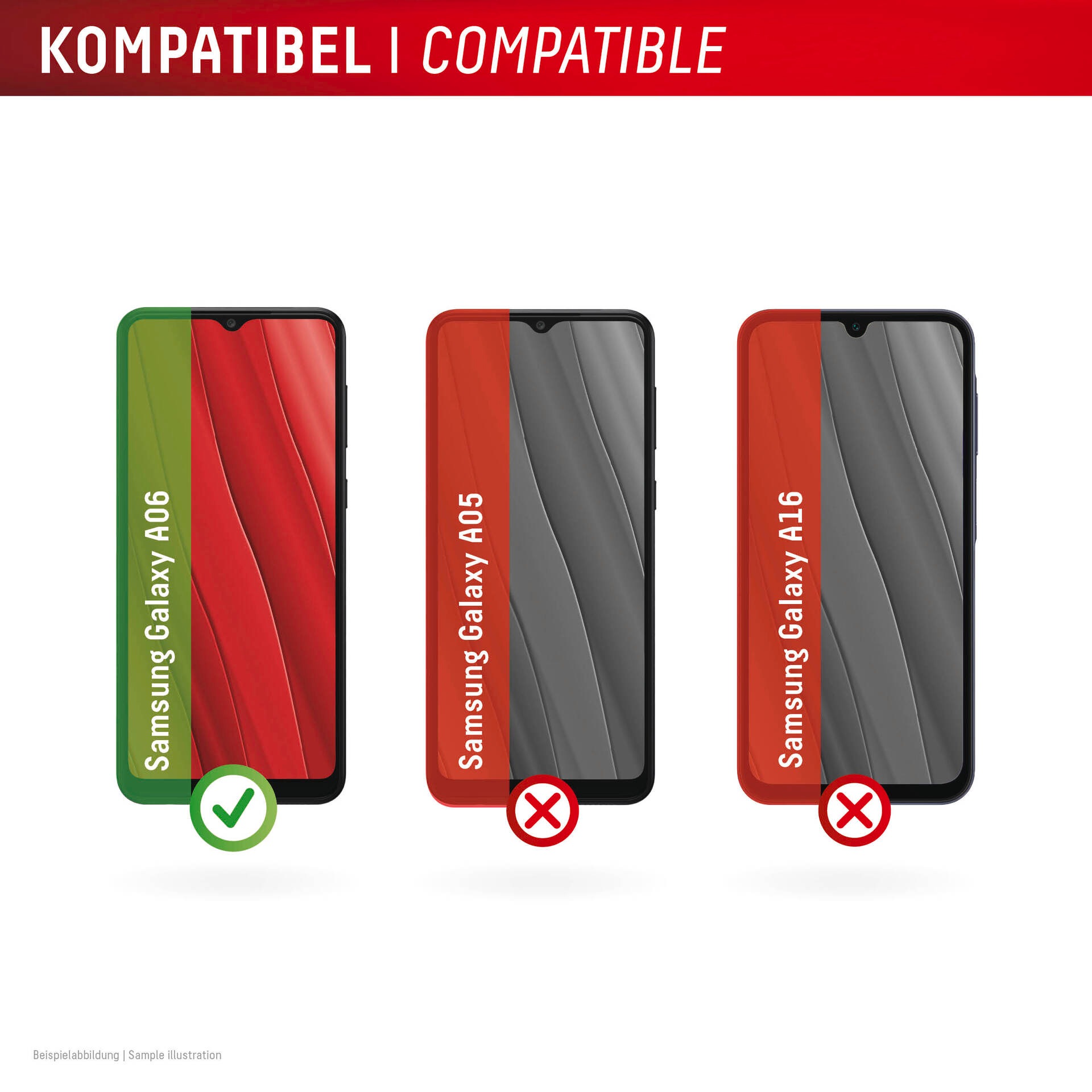 Displex Displayschutzglas »Real Glass«, für Samsung Galaxy A06, Displayschutzfolie, Schutzfolie, Bildschirmschutz, kratz- & stoßfest