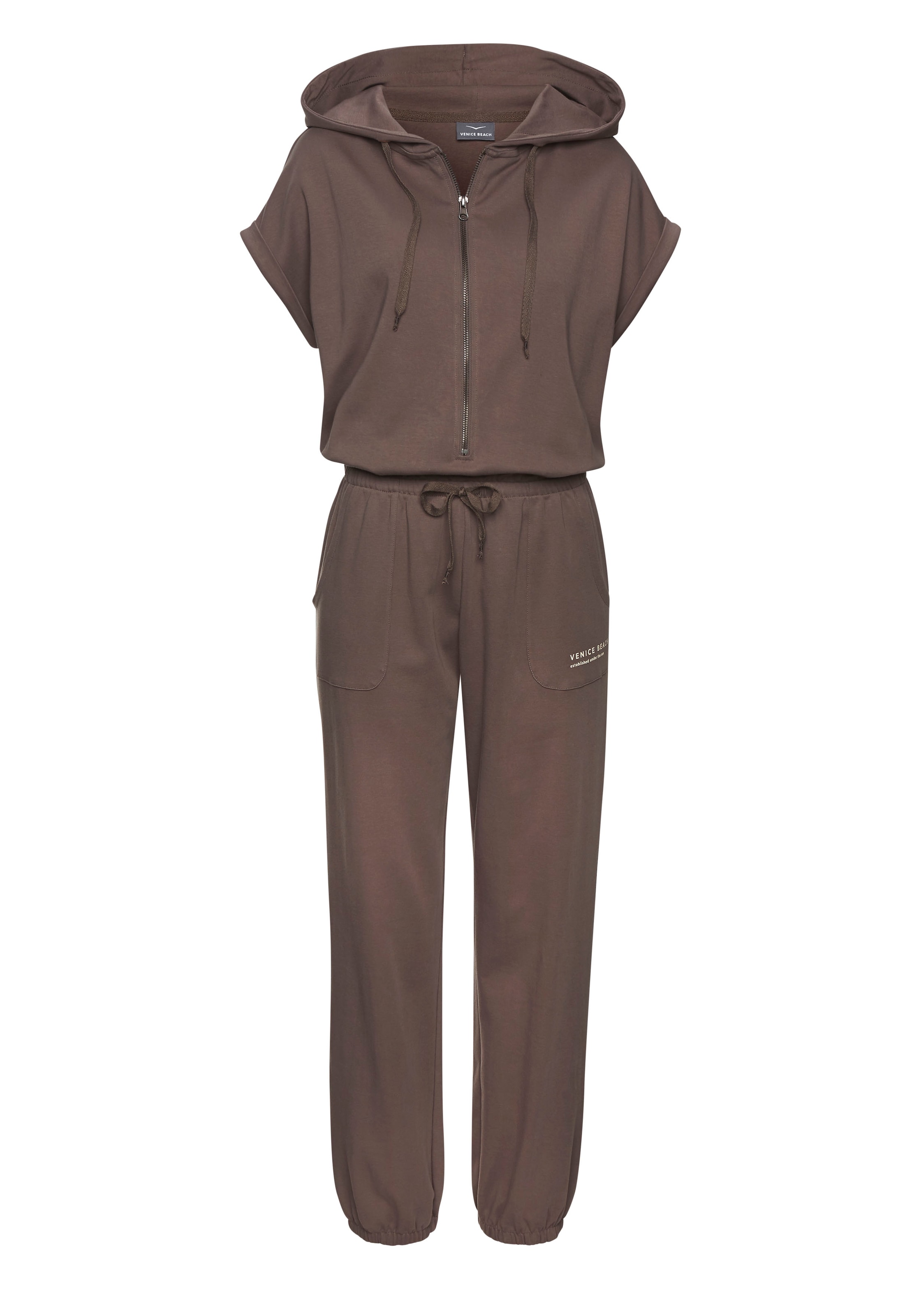 Venice Beach Overall, aus Jerseyware, kurzärmliger Jumpsuit mit Taschen günstig online kaufen