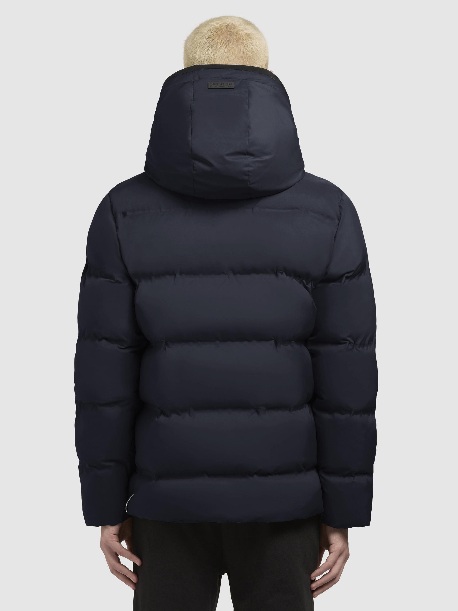 Steppjacke KHUJO "Silas2", Herren, Gr. XXL (56), blau (dunkelblau), Obermaterial: 100% Nylon; Futter: 100% Nylon; Wattierung: 100% Polyester, Basic, gerade hüftbedeckend, hoch geschlossener Ausschnitt, eng Bündchen, Jacken Steppjacke, Warme Herren Winterj 2