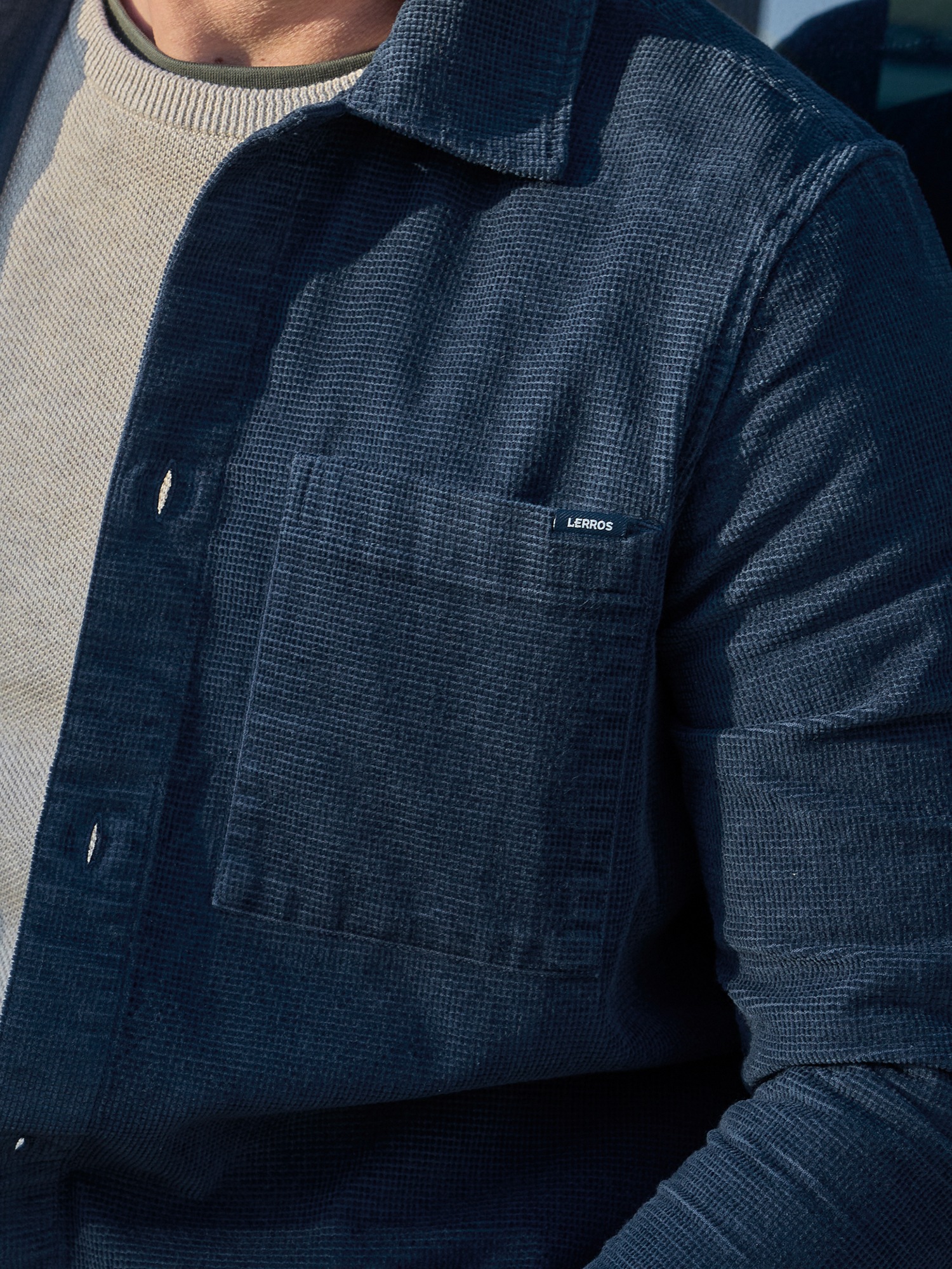 LERROS Langarmhemd »LERROS Modisches Cord-Overshirt«