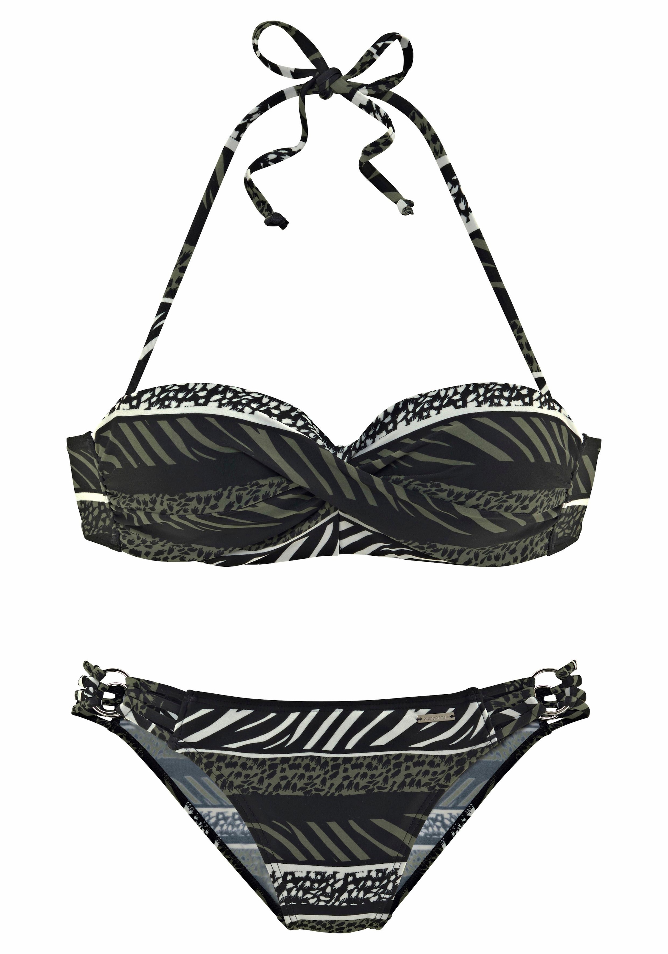 Bruno Banani Bügel-Bandeau-Bikini, in Wickeloptik