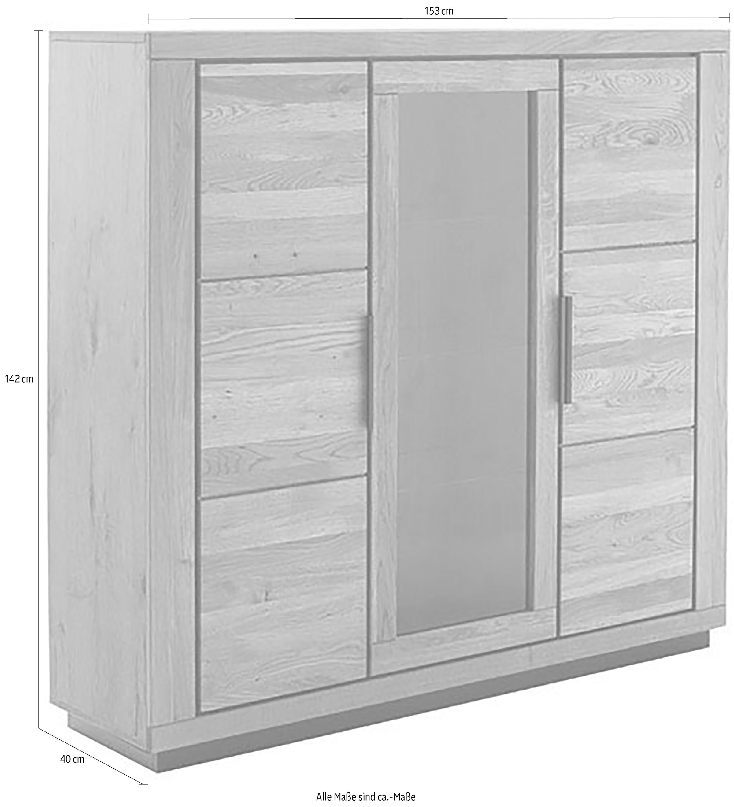 MCA living Highboard »Greno Highboard«, (1 St.), durchgehende Lamelle