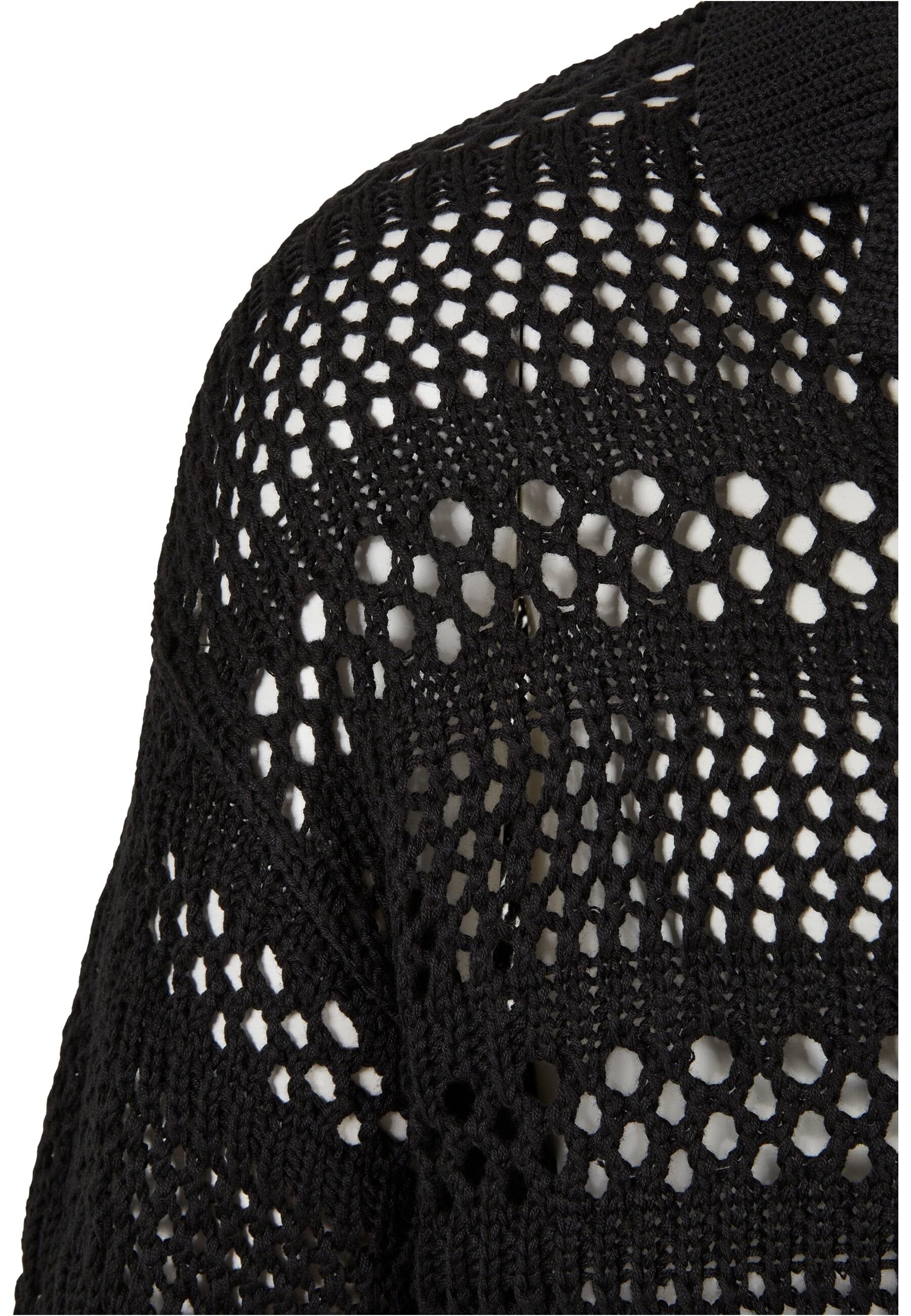URBAN CLASSICS Strickfleecejacke »Urban Classics Herren Crocheted Cardigan«, (1 St.), ohne Kapuze