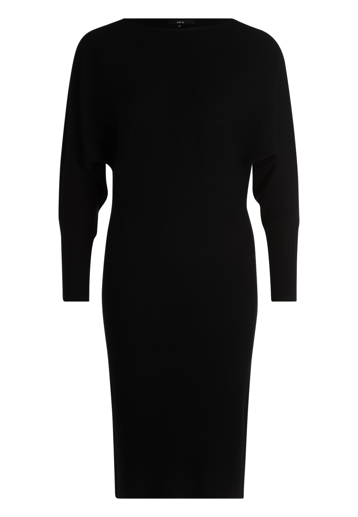 Zero Strickkleid "Damen Strickkleid mit U-Boot Ausschnitt" Ohne Tasche Plai günstig online kaufen