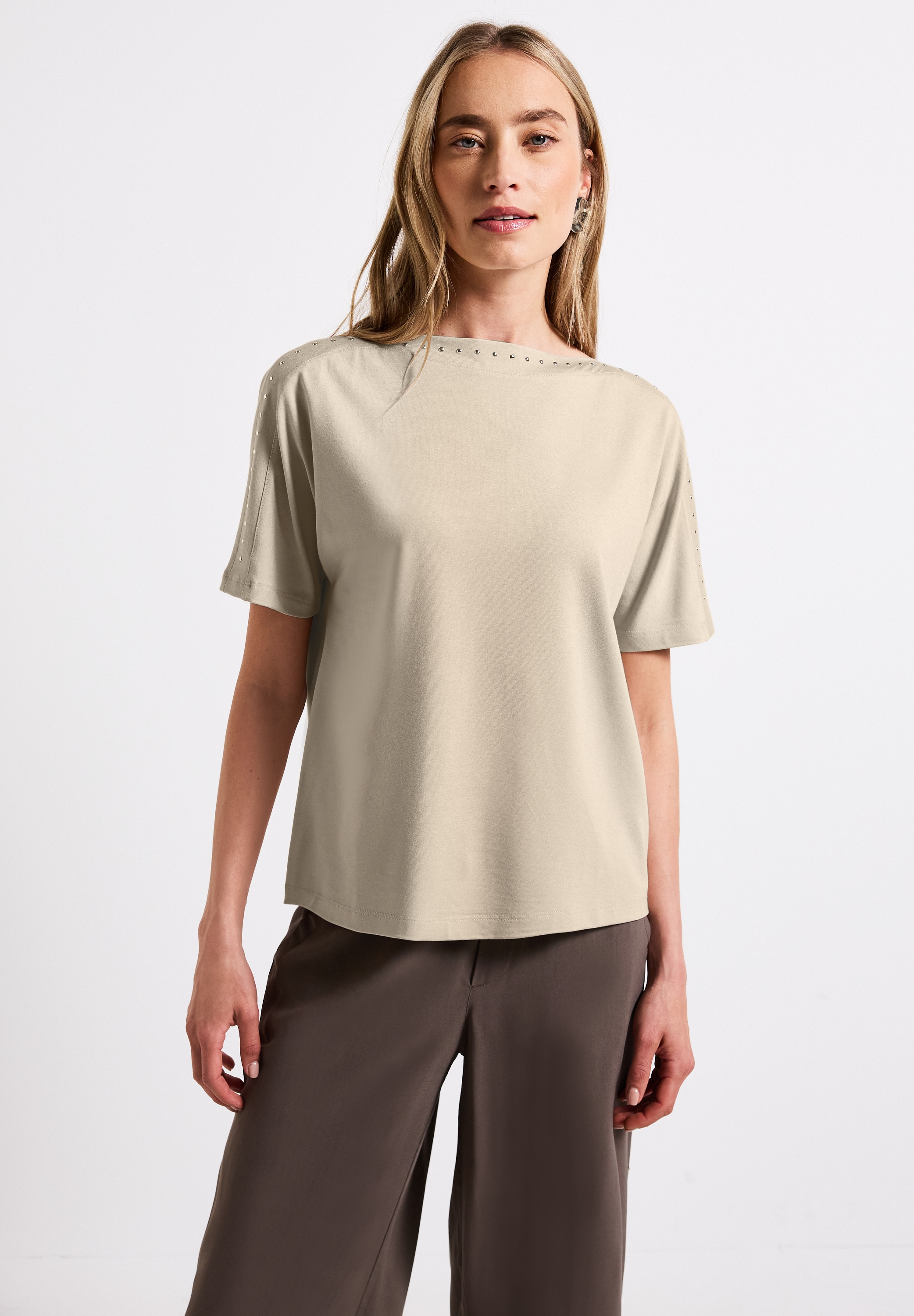 STREET ONE T-Shirt, mit Nieten günstig online kaufen