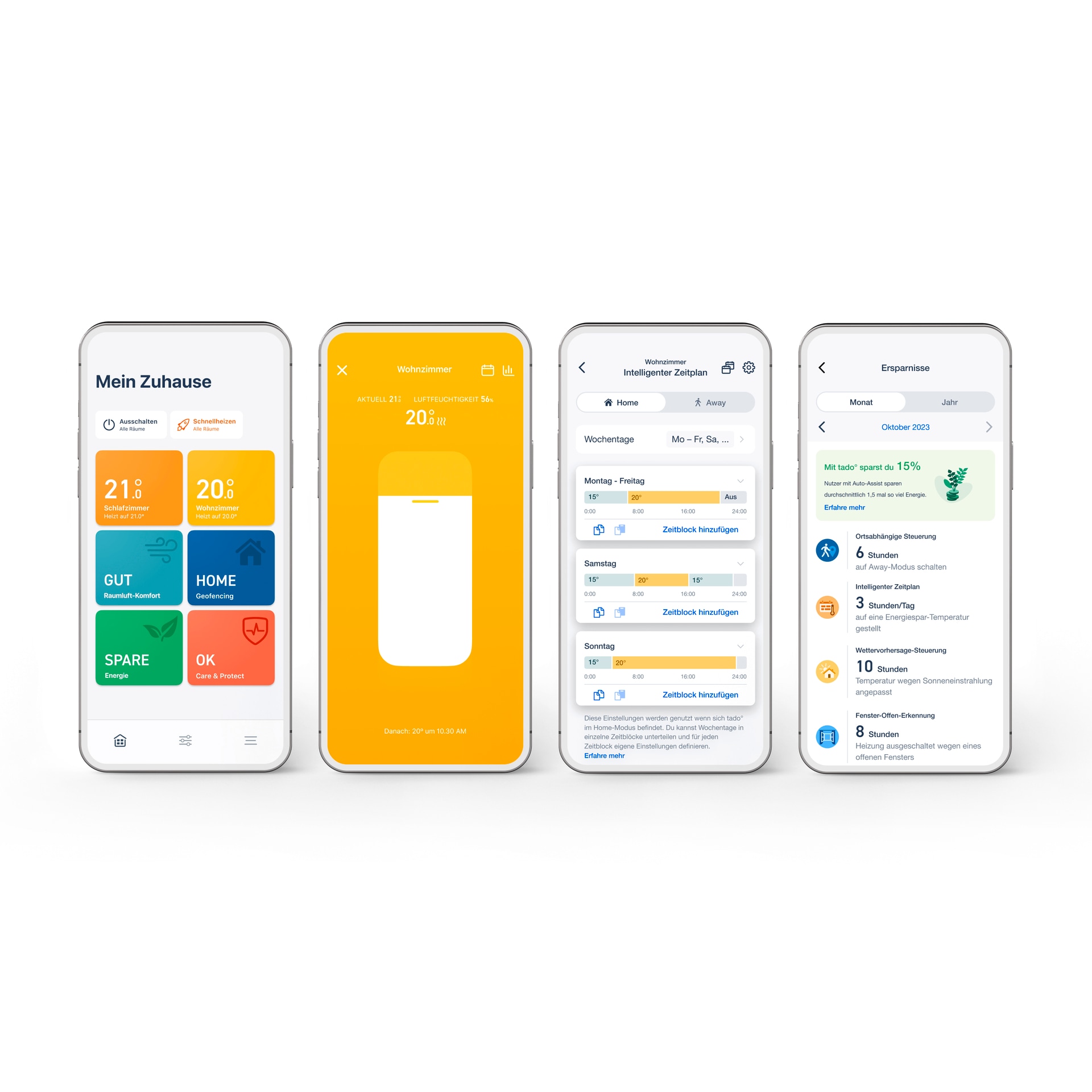 Tado Heizkörperthermostat »Smartes Heizkörperthermostat X - Quattro Pack«