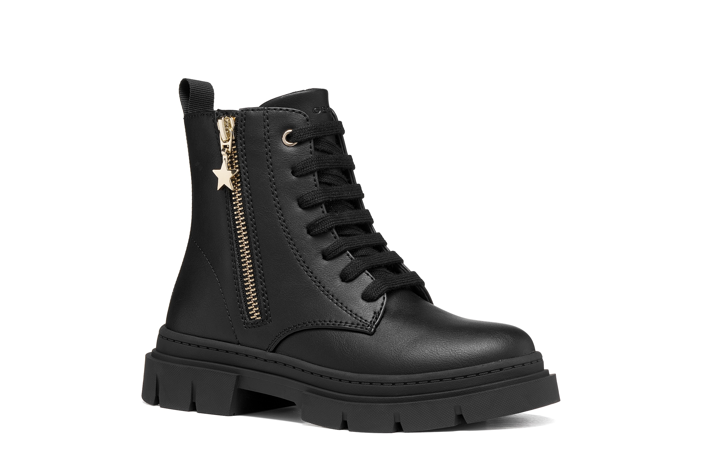Geox Schnürboots "J KARSYN GIRL" Stiefelette mit Außenreißverschluss, Größenschablone zum Download