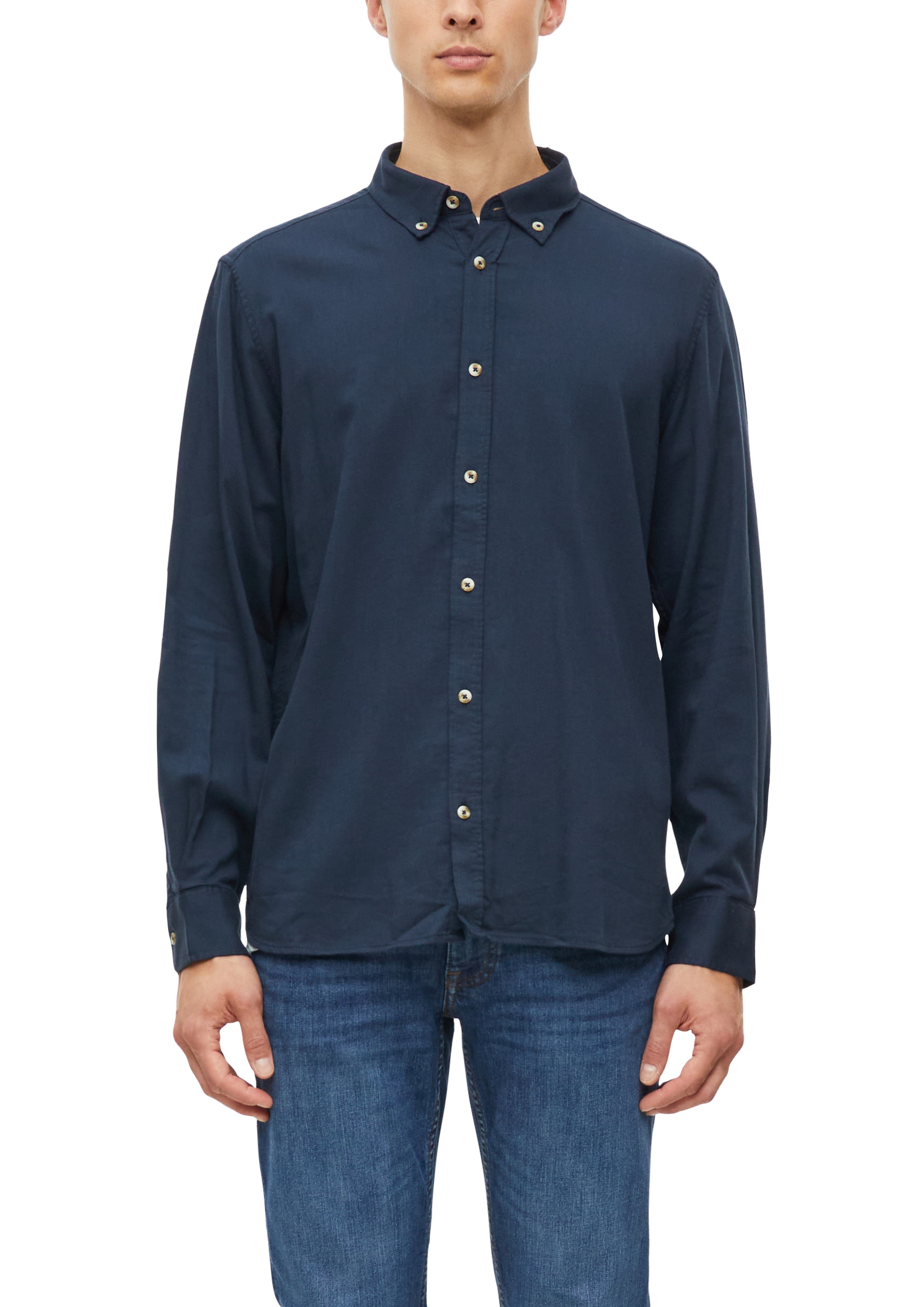 s.Oliver Langarmhemd mit Button-Down-Kragen