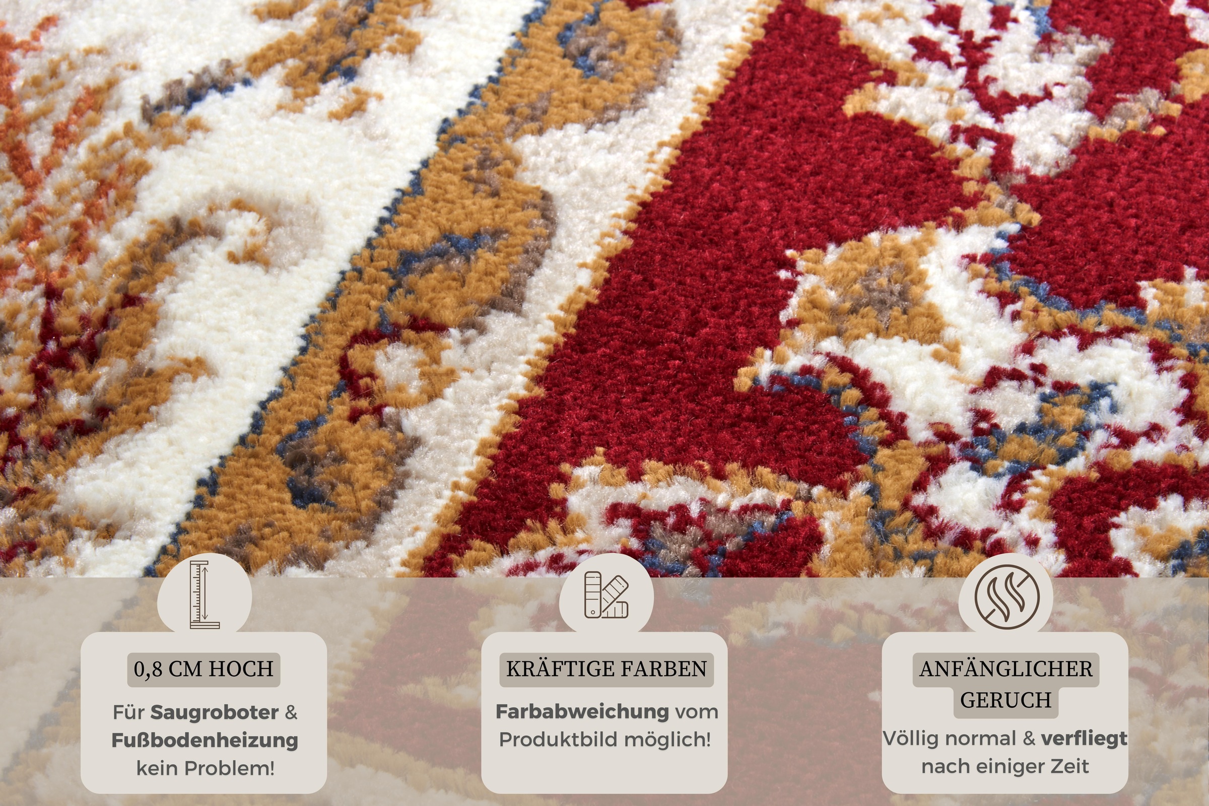 HANSE Home Teppich »Reni«, rechteckig, 8 mm Höhe, Läufer, Orientalisch, Kurzflor, Wohnzimmer, Schlafzimmer, Esszimmer