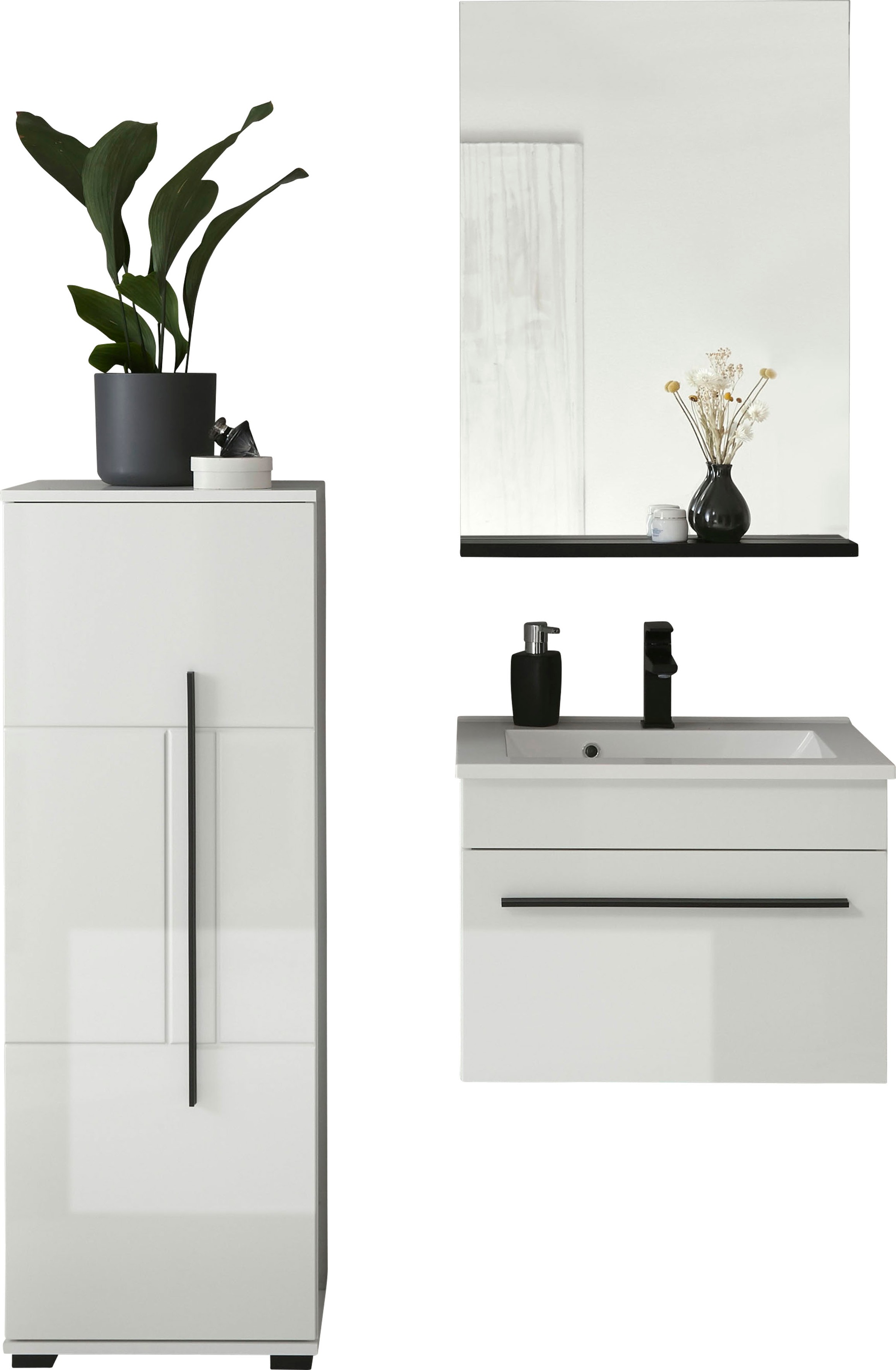 Home affaire Badmöbel-Set "Cantara, Bad im modernen Design, 3-teiliges Bade günstig online kaufen