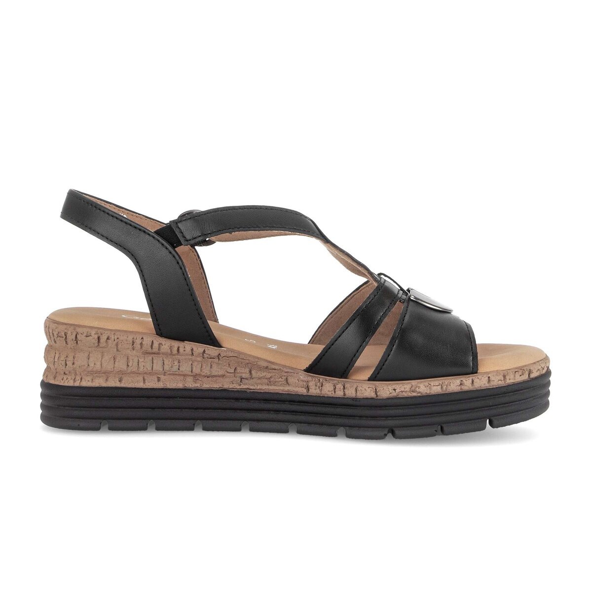 Plateausandaletten GABOR "Plateau Sandale", Damen, Gr. 43, schwarz, Schuhe 2