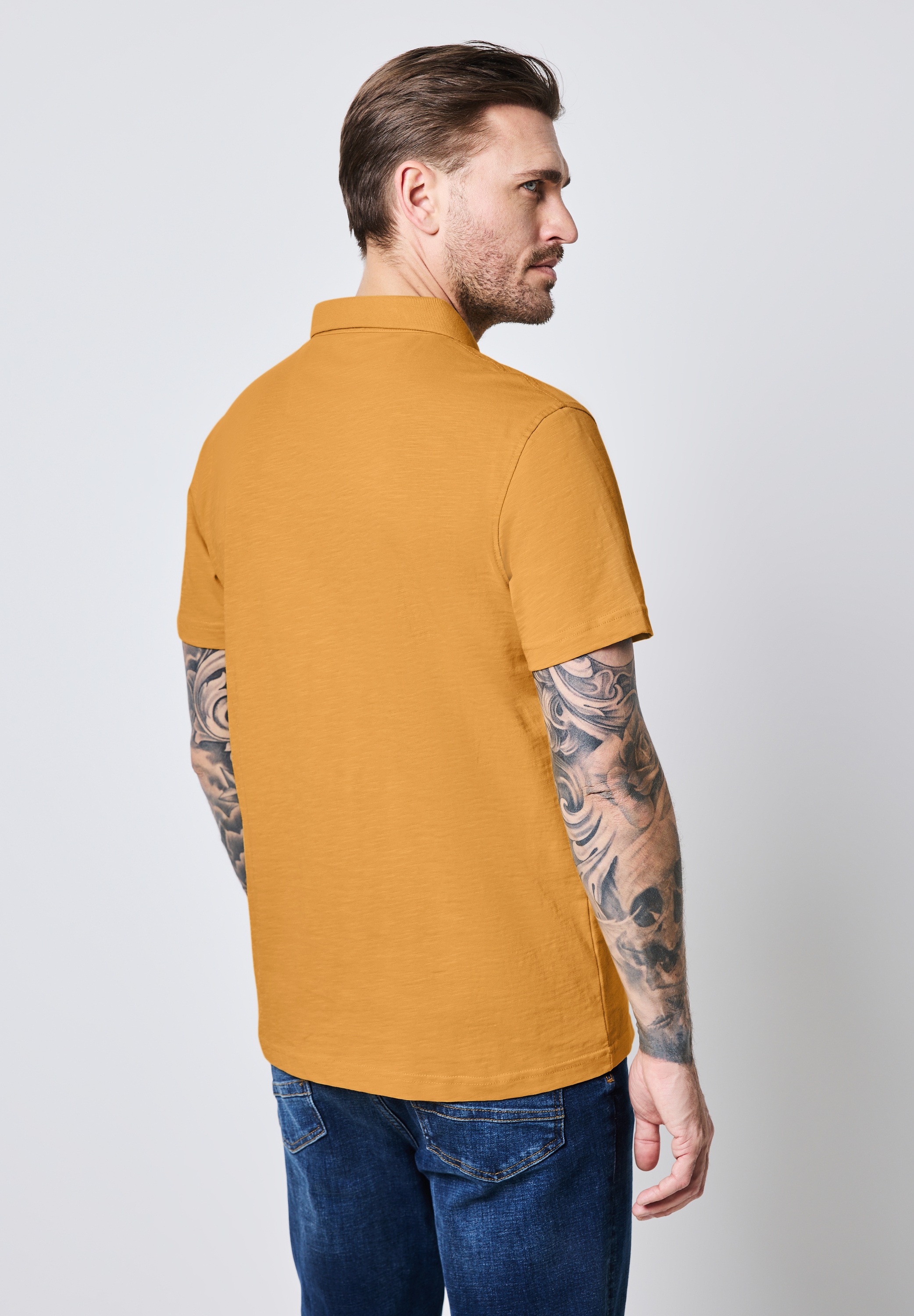 STREET ONE MEN Poloshirt, aus reiner Baumwolle