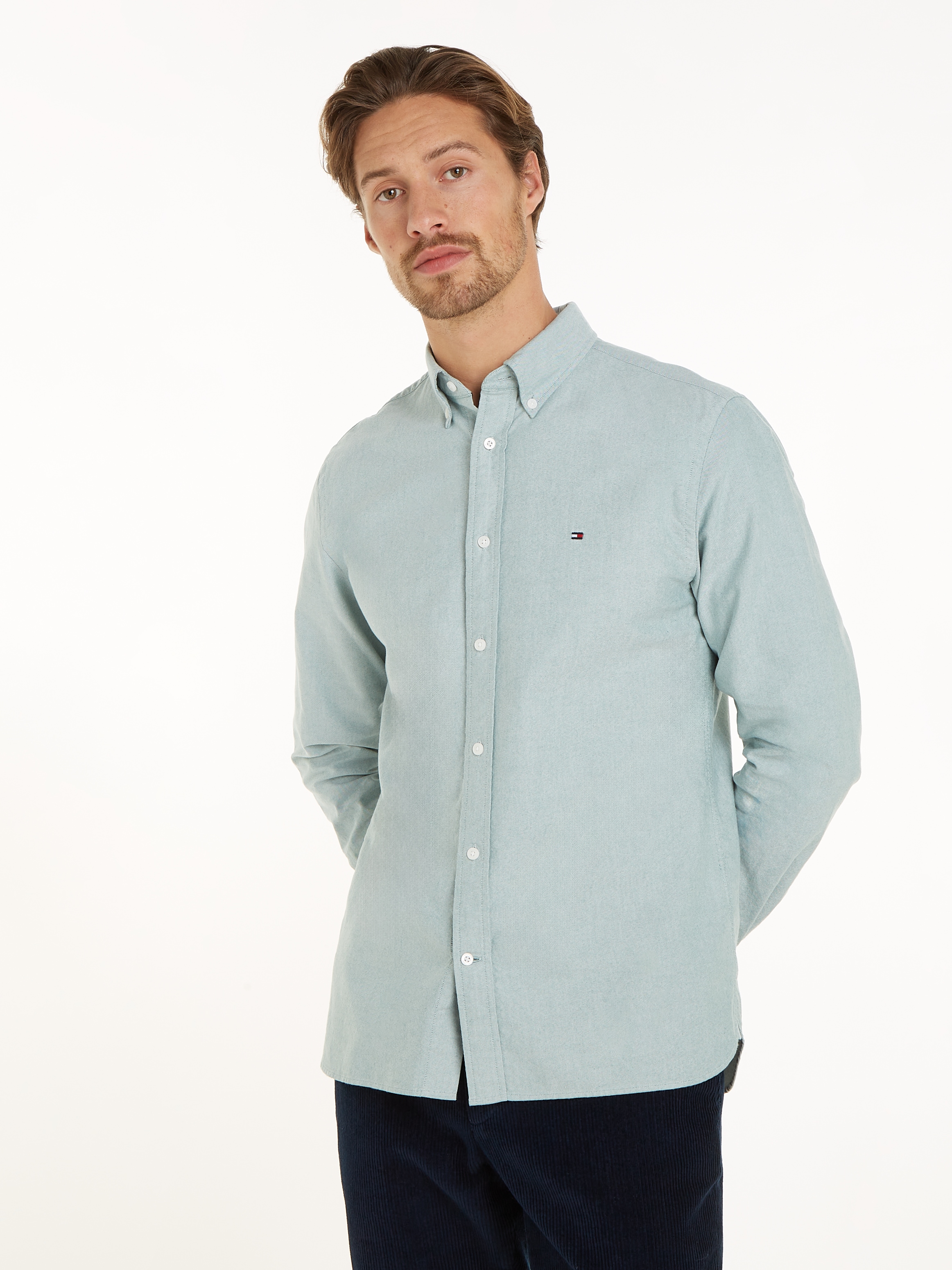 Tommy Hilfiger Langarmhemd "SOLID HERITAGE OXFORD Regular Fit" Regular Fit Oxford Casual