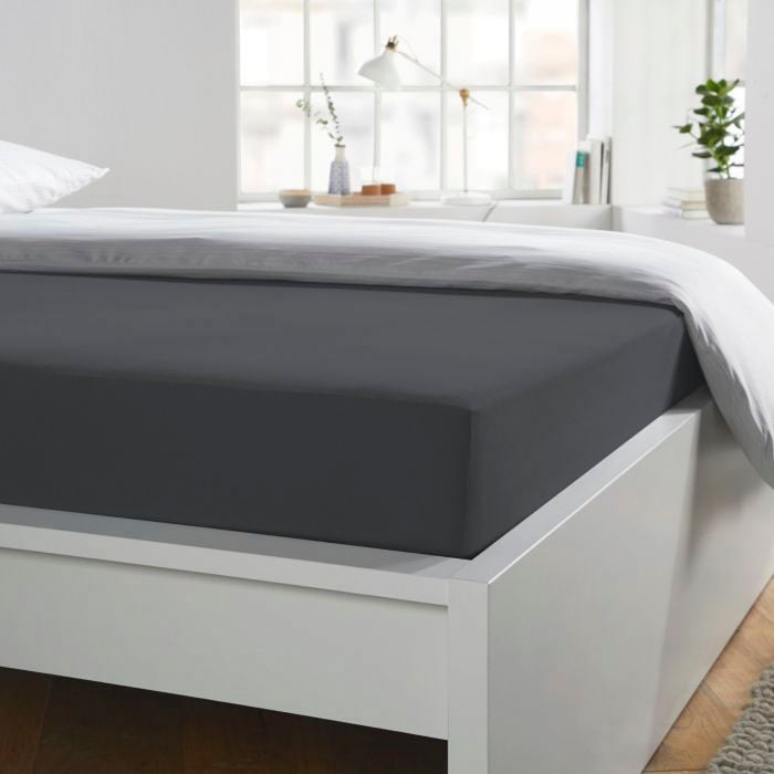 Schlafgut Spannbettlaken »Mako-Jersey aus 100% Baumwolle, Bettlaken«, für Matratzen bis 20 cm Höhe, in 90x200, 140x200 oder 180x200 cm