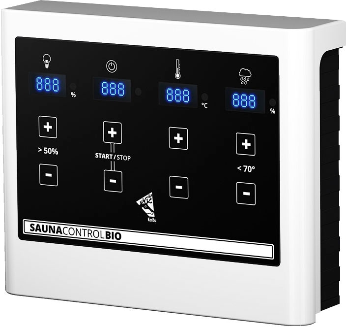 KONIFERA Saunahaus »Maiko 4 SET A«, naturbelassen, mit Ofen 9 kW Bio ext. Steuerung