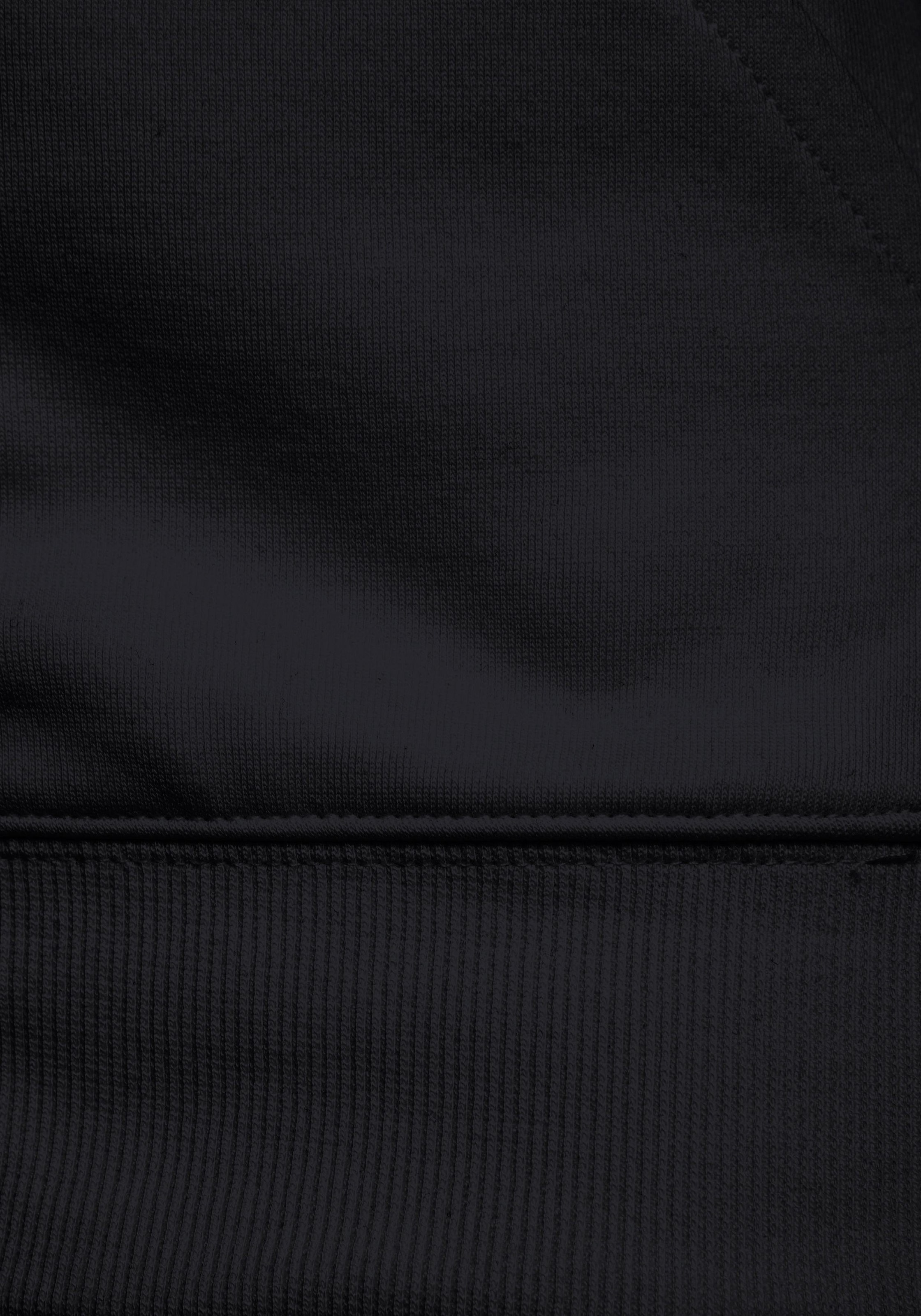 Bench. Loungewear Sweatjacke, mit Seitenstreifen und Stehkragen, Loungewear