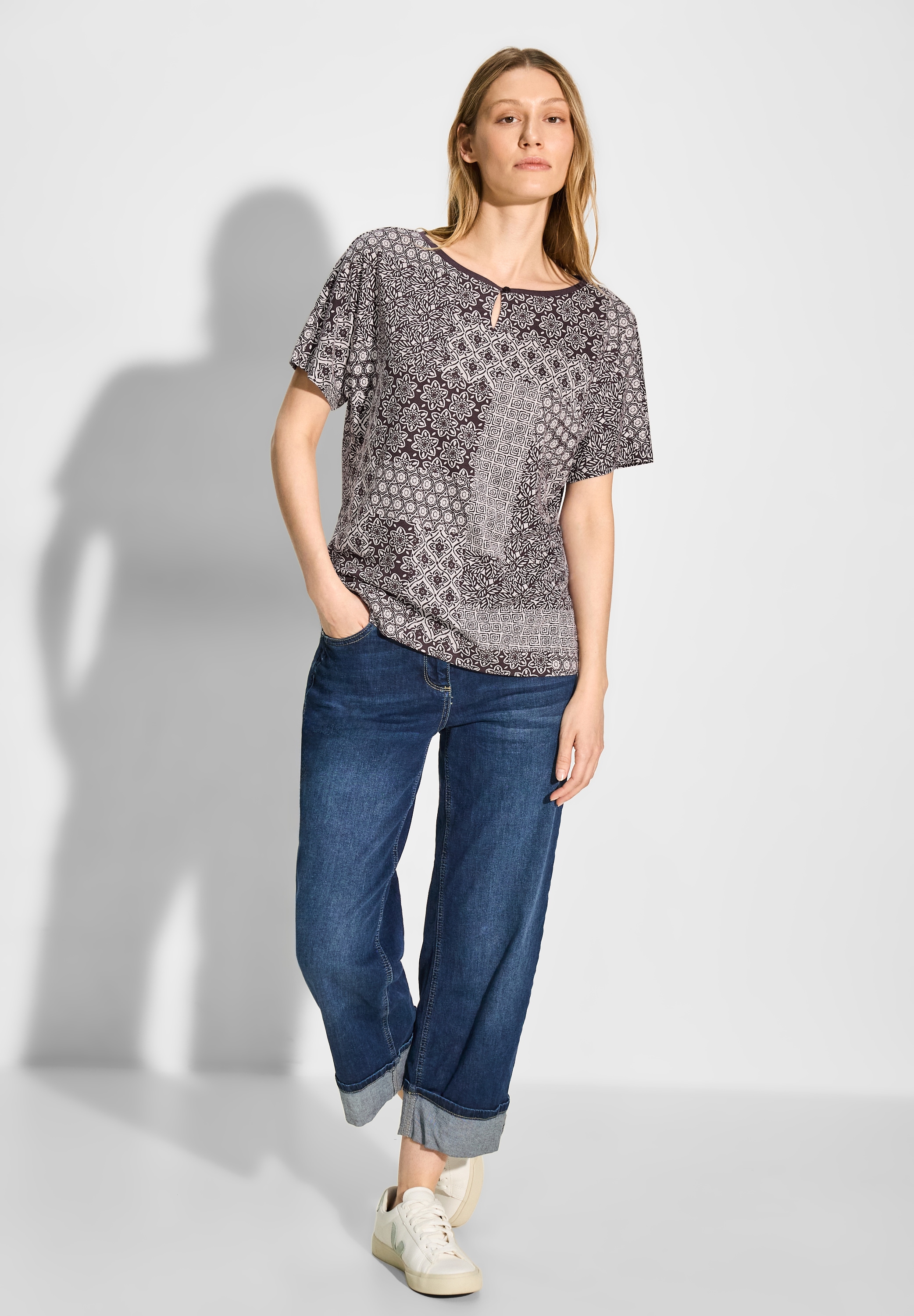 Cecil T-Shirt, mit U-Boot-Ausschnitt