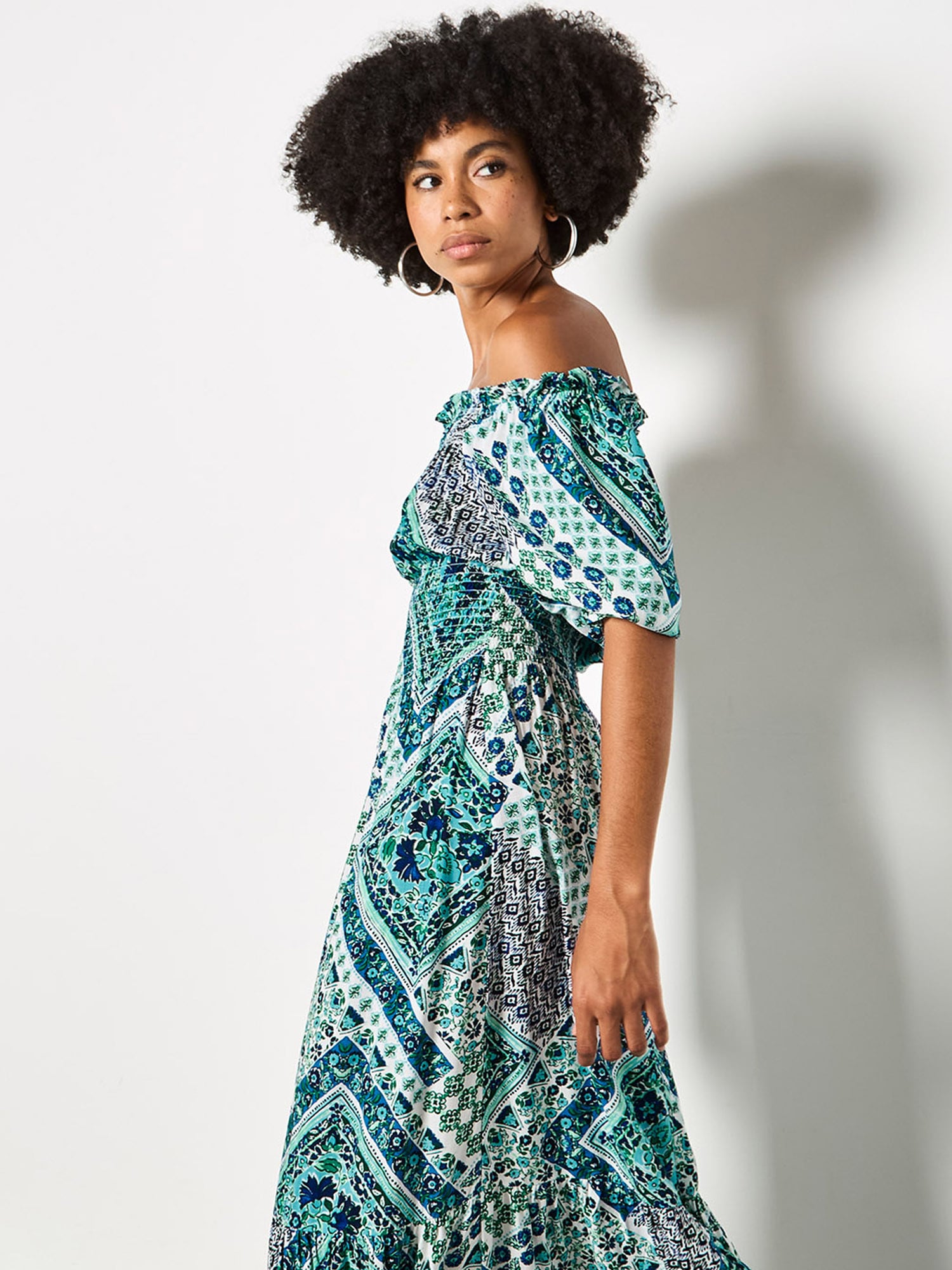 Apricot Maxikleid »Maxikleid im Boho Stil« mit Folk-Print