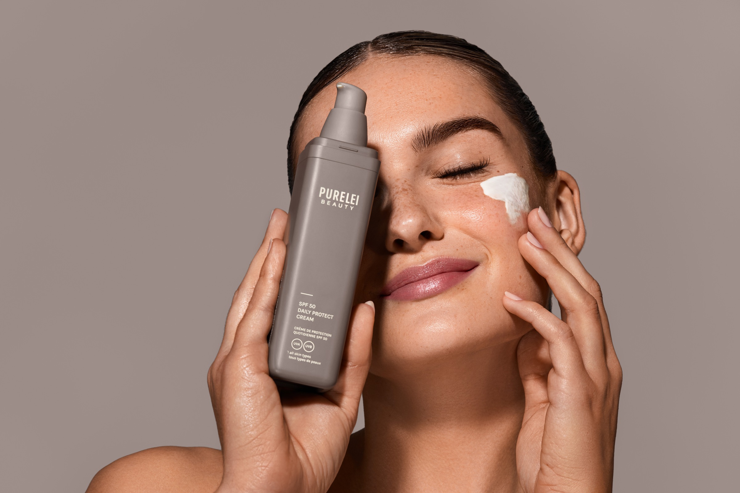 Purelei Gesichtspflege »SPF50 Daily Protect Cream«, Feuchtigkeitsspendend mit Sonnenschutz.