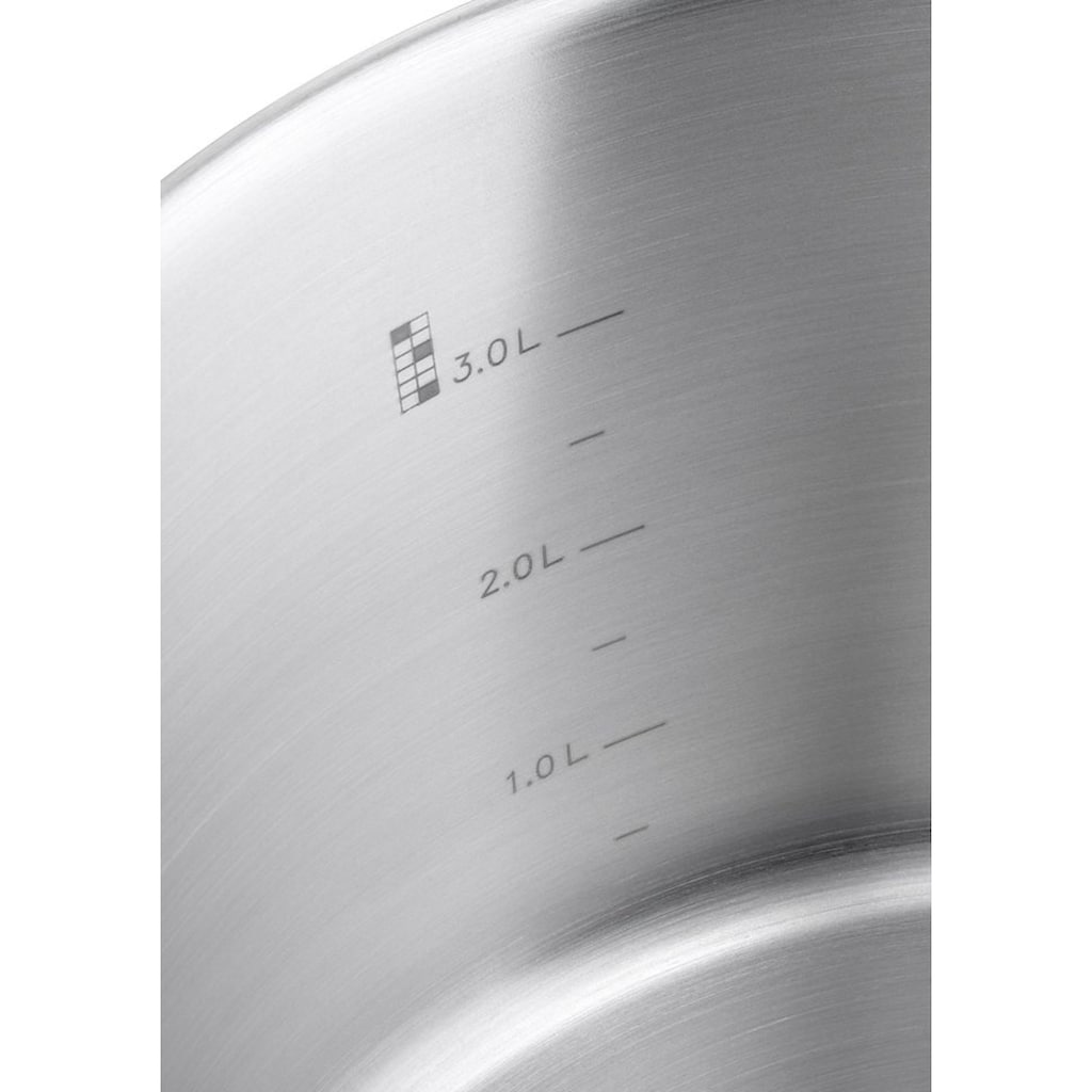 Zwilling Topf-Set »Classic«, Edelstahl 18/10, (Set, 9 tlg., Bratentopf 20 cm, je 1 Kochtopf 16/20/24 cm, Stieltopf 16 cm), Induktion