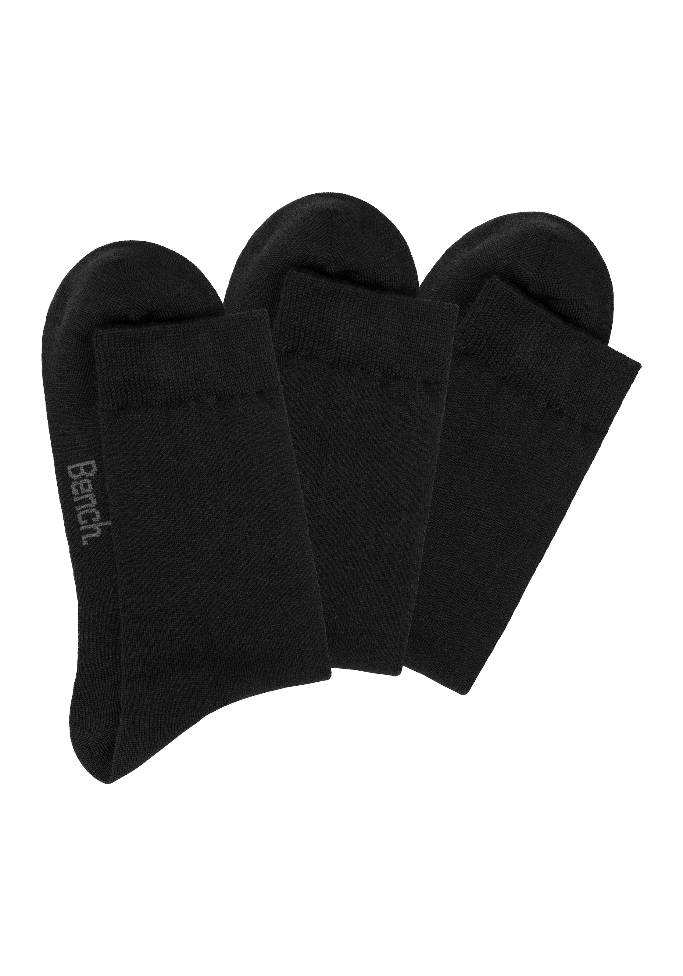 Bench. Socken, (Packung, 3 Paar), Wollsocken Herren aus flauschigem Material