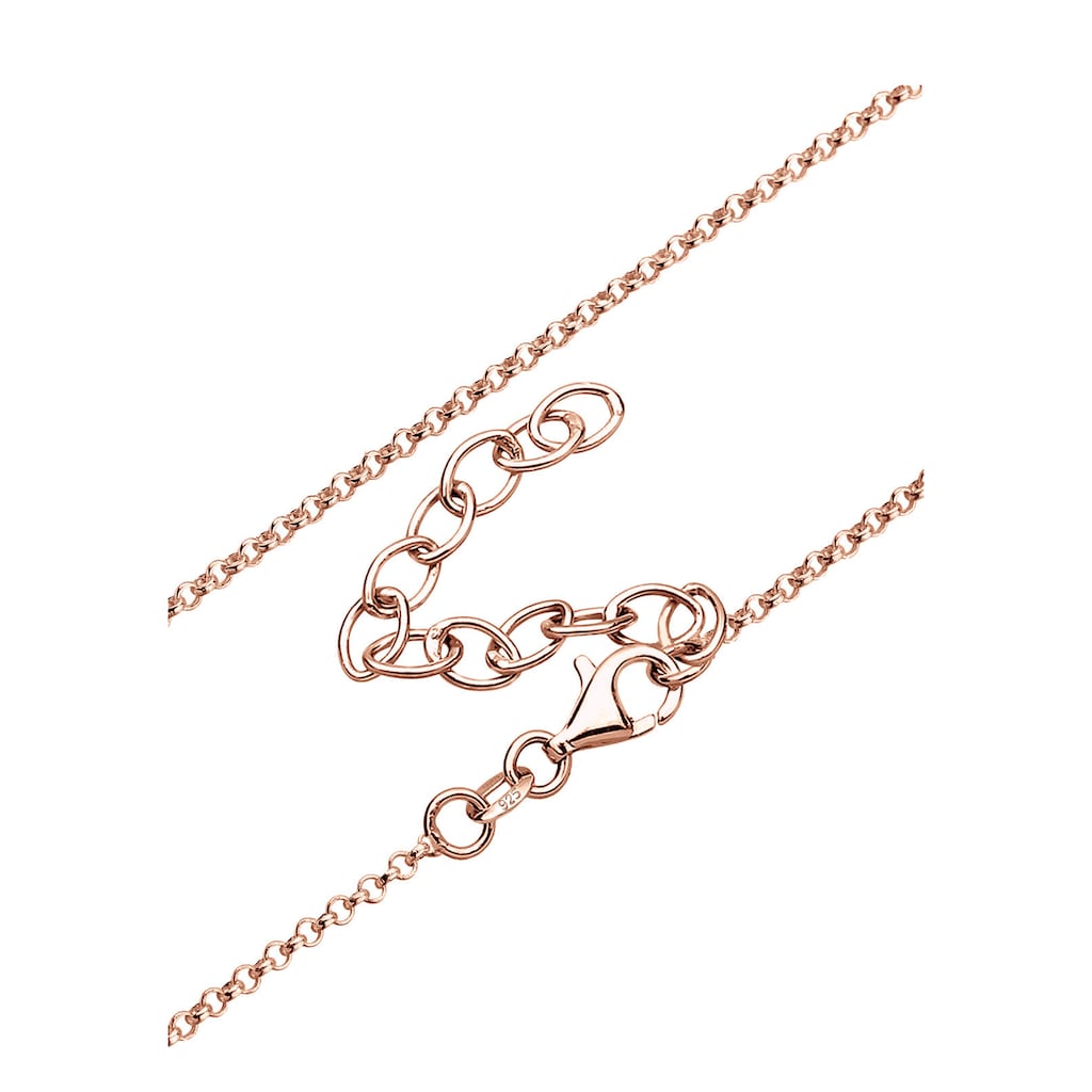 Elli Kette mit Anhänger »Erbskette Rose Blume Cut Out Floral 925 Silber«