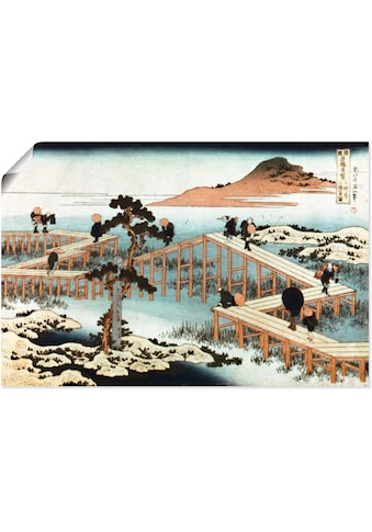 Poster »Brücke bei Yatsuhashi Mikawa-Provinz«, Brücken, (1 St.)