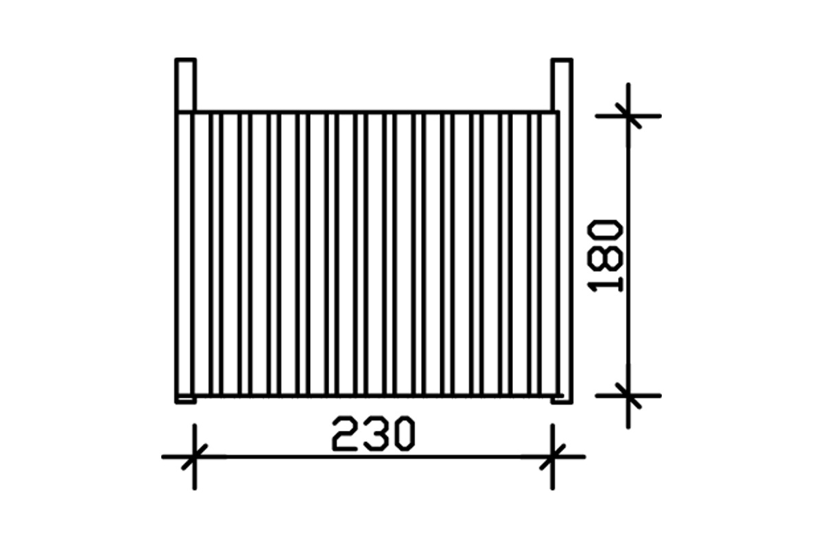 Skanholz Carport-Seitenwand, aus Deckelschalung 20x120mm