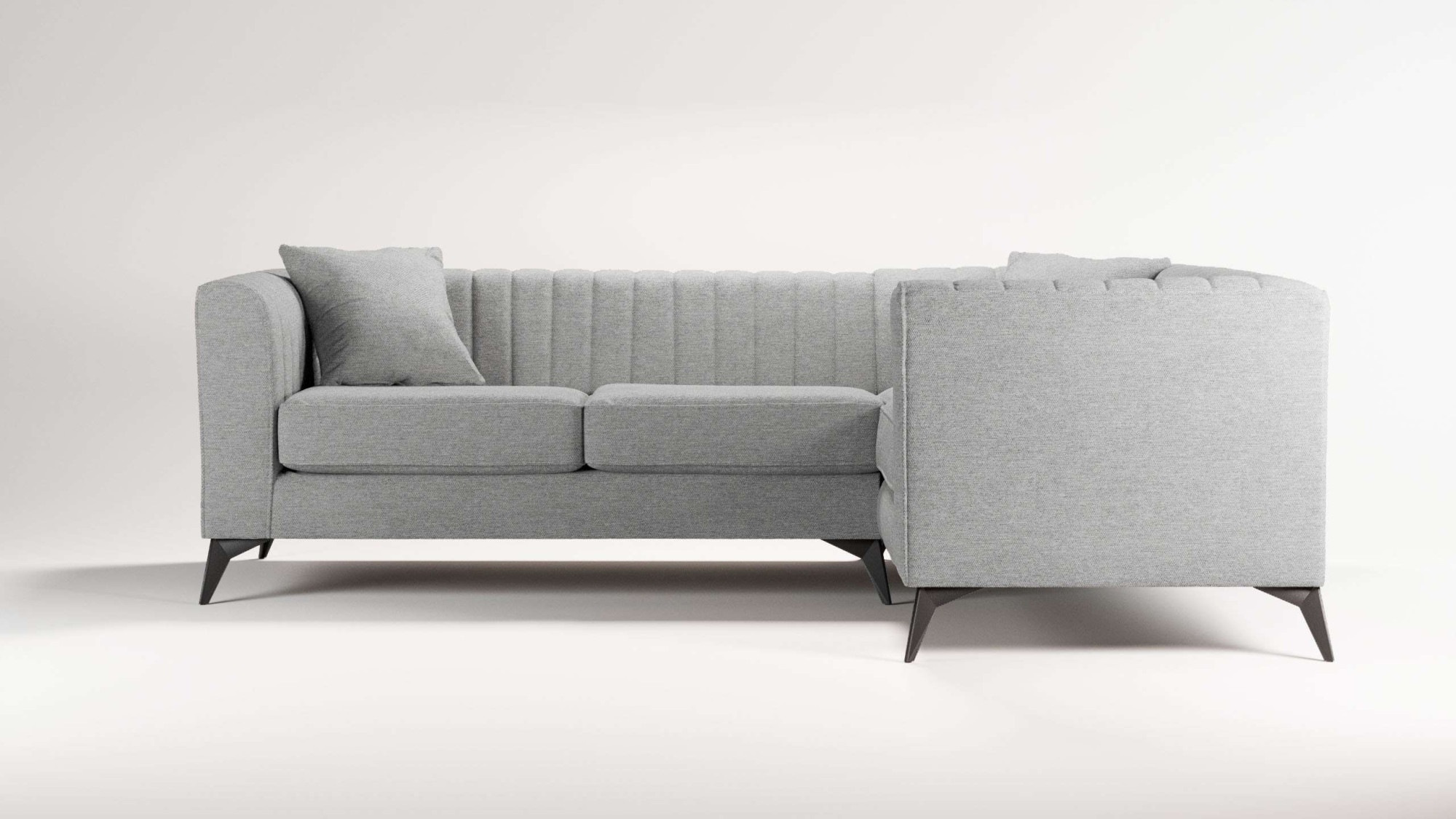 Places of Style Ecksofa "MATTHEW L-Form ideal für kleine Räume, Maße B/T/H: günstig online kaufen