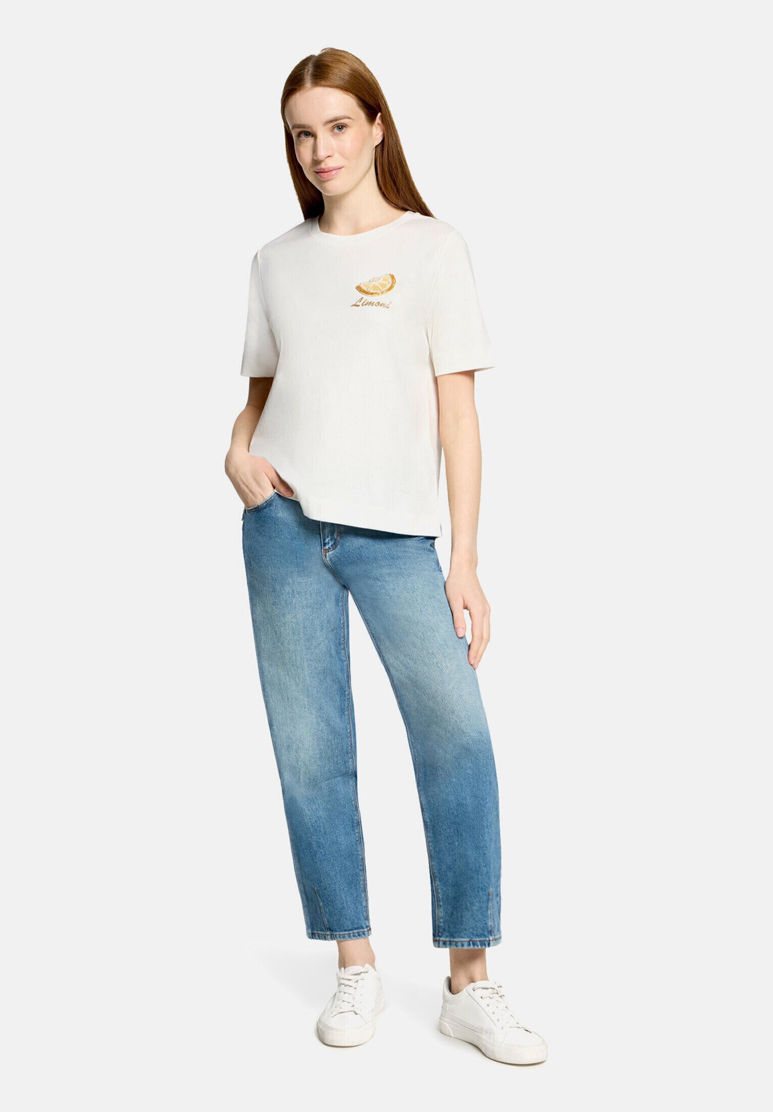 Cartoon Kurzarmshirt "Damen mit Rundhalsausschnitt" 1