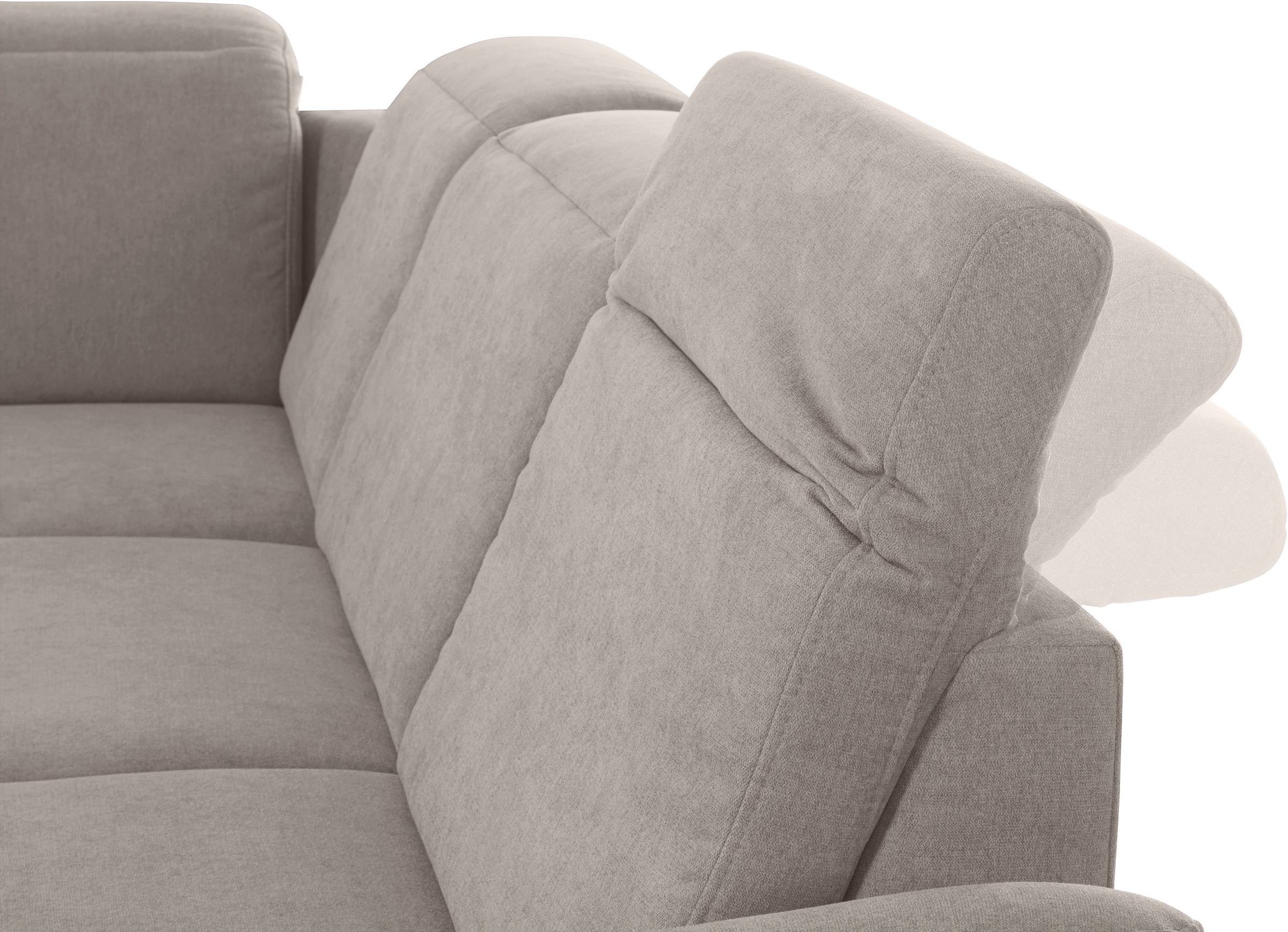 sit&more Ecksofa »Darwin L-Form«, inklusive Federkern, wahlweise mit Kopfteilverstellung, Bettfunktion