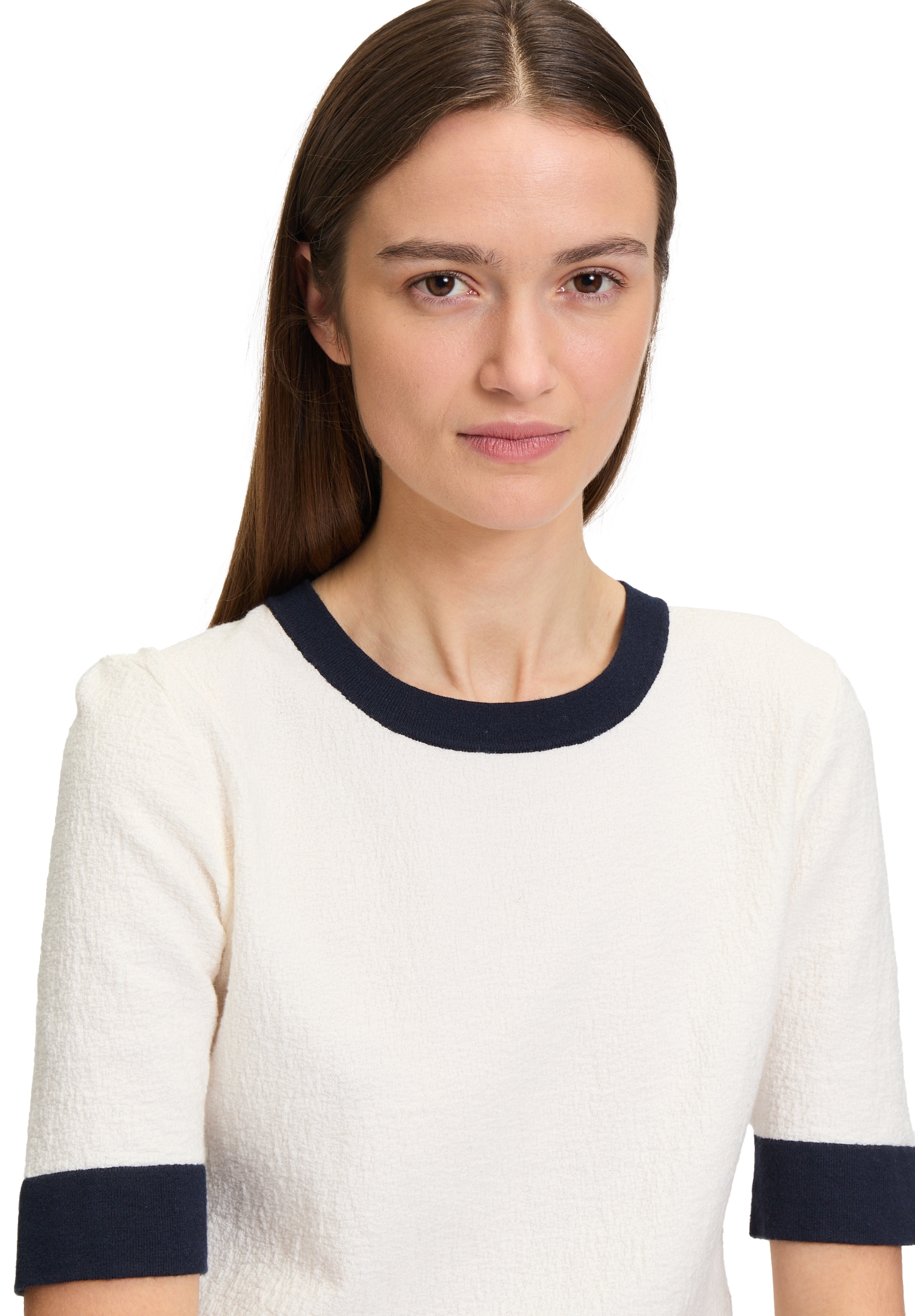 Betty&Co Kurzarmshirt »Betty & Co Feinstrickpullover mit Rundhalsausschnitt«, (1 tlg.)
