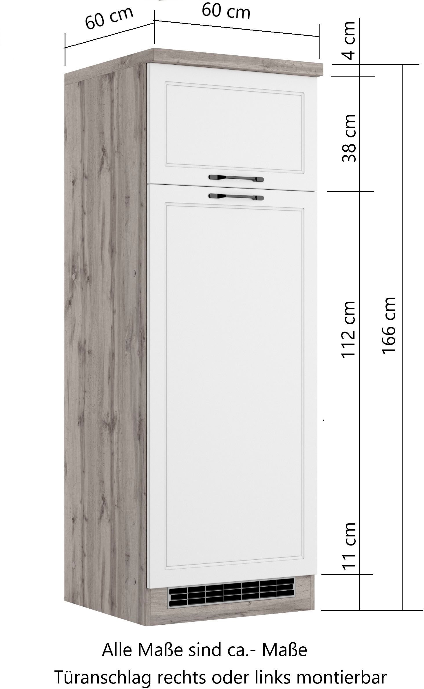 KOCHSTATION Kühlumbauschrank »KS-Lana«, Breite 60 cm
