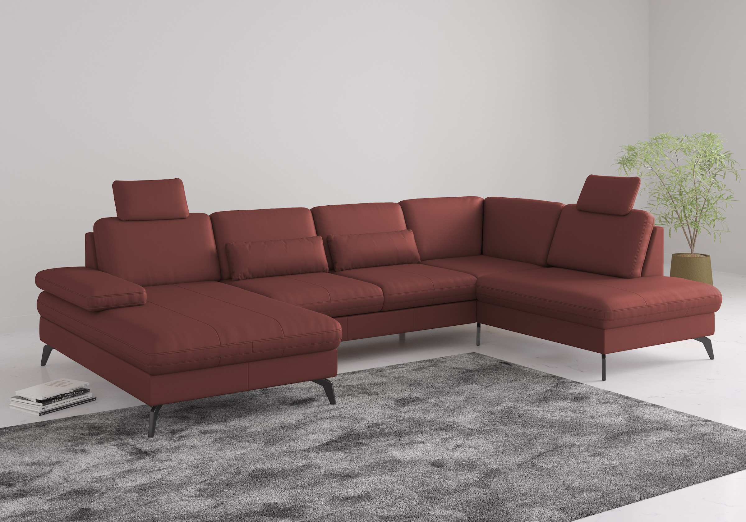 sit&more Wohnlandschaft "Morris Jubi" wahlweise mit Armteilverstellung, Schlaffunktion & Bettkasten