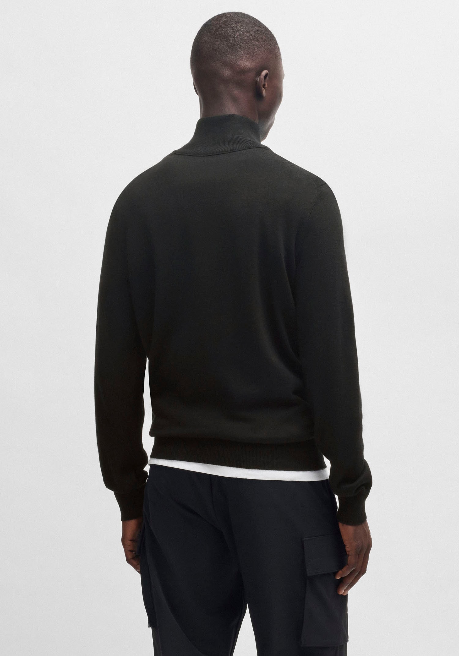 BOSS ORANGE Rollkragenpullover »Kanobix_S«, mit Ton-in-Ton Logo