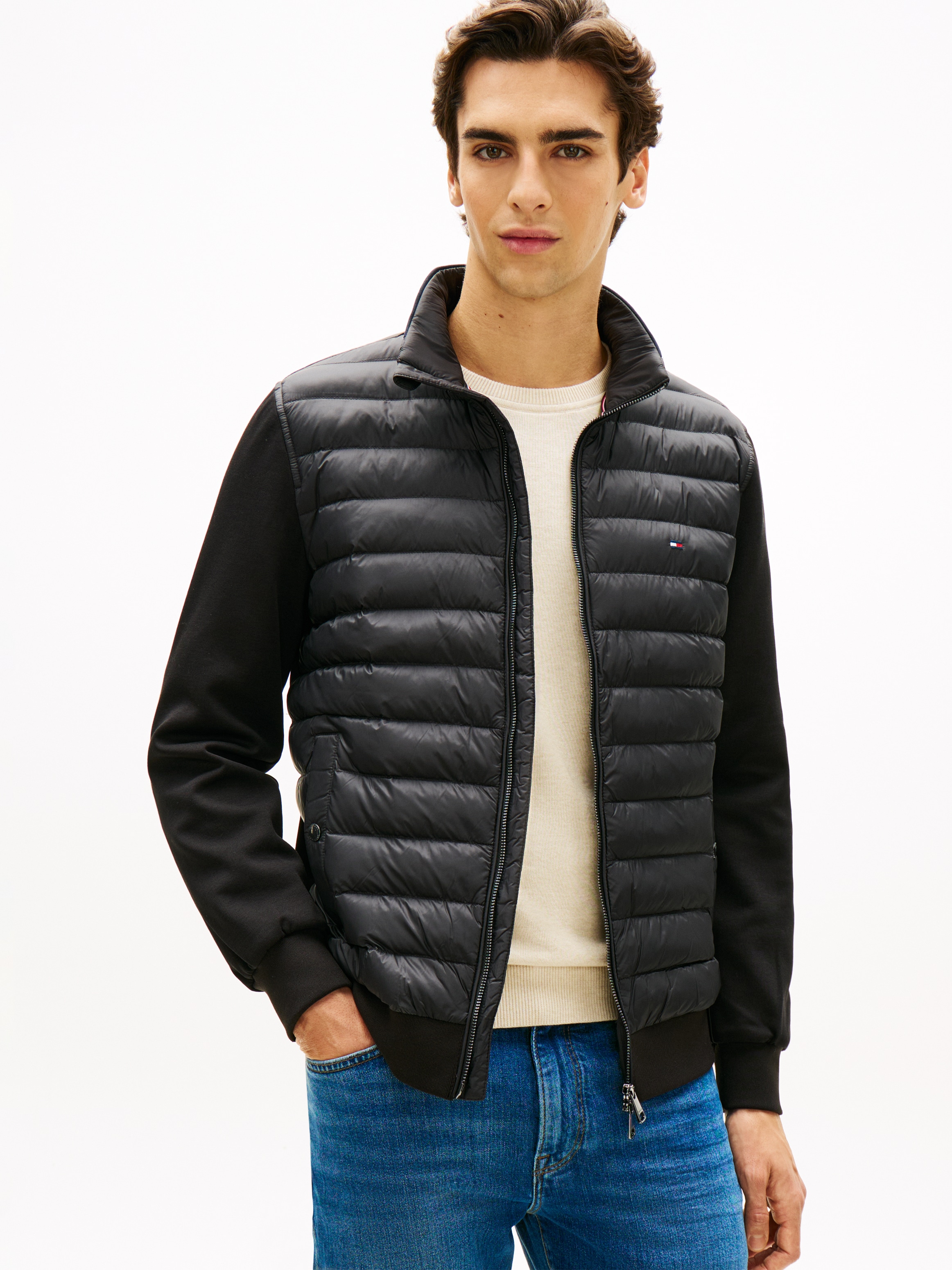 Tommy Hilfiger Steppjacke "MIX MEDIA mit Stehkragen" unifarben, casual, reg günstig online kaufen