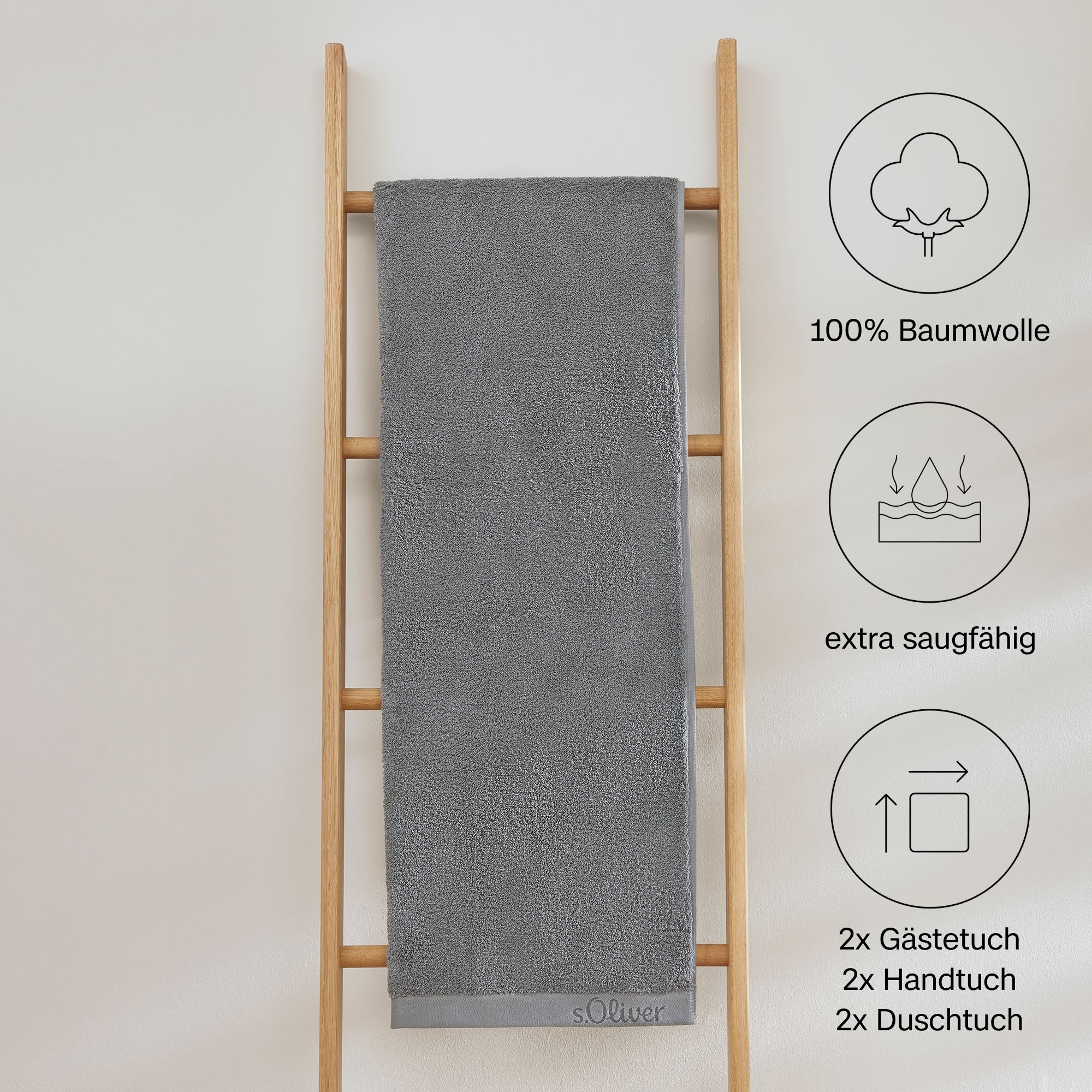 s.Oliver Handtuch Set "s.Oliver, Premium Qualität, 600 gr/m²" Set 6 Stk. Wa günstig online kaufen