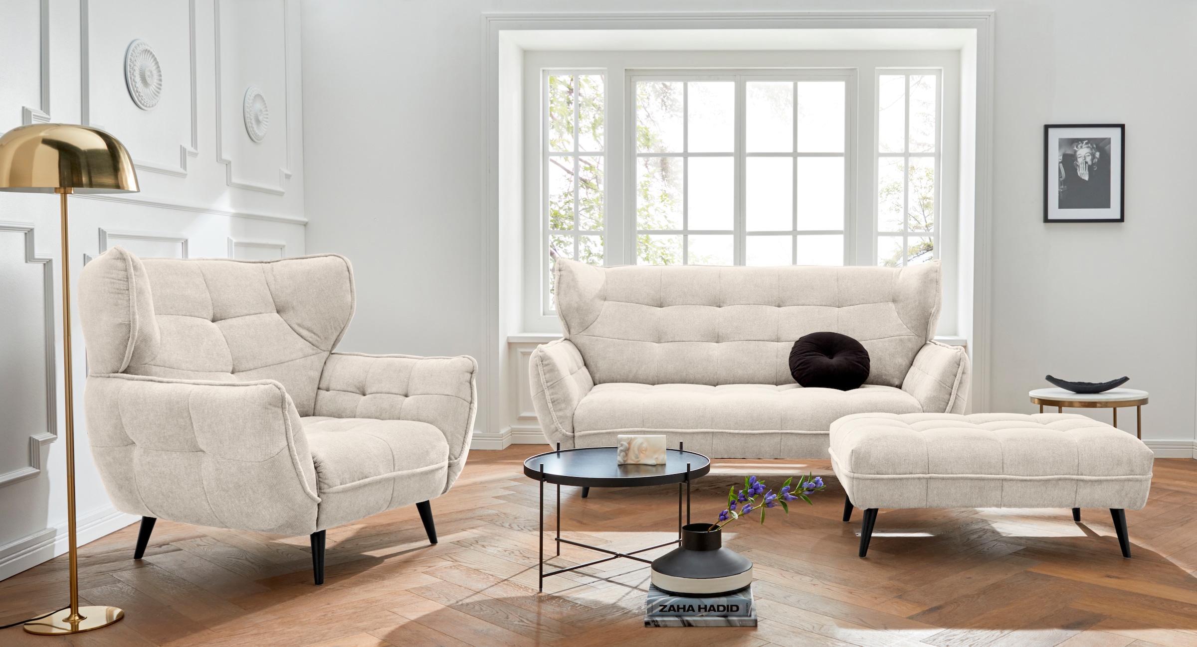 Leonique 2-Sitzer »Ariana«, Big-Sofa bzw. stylischer Hochlehner